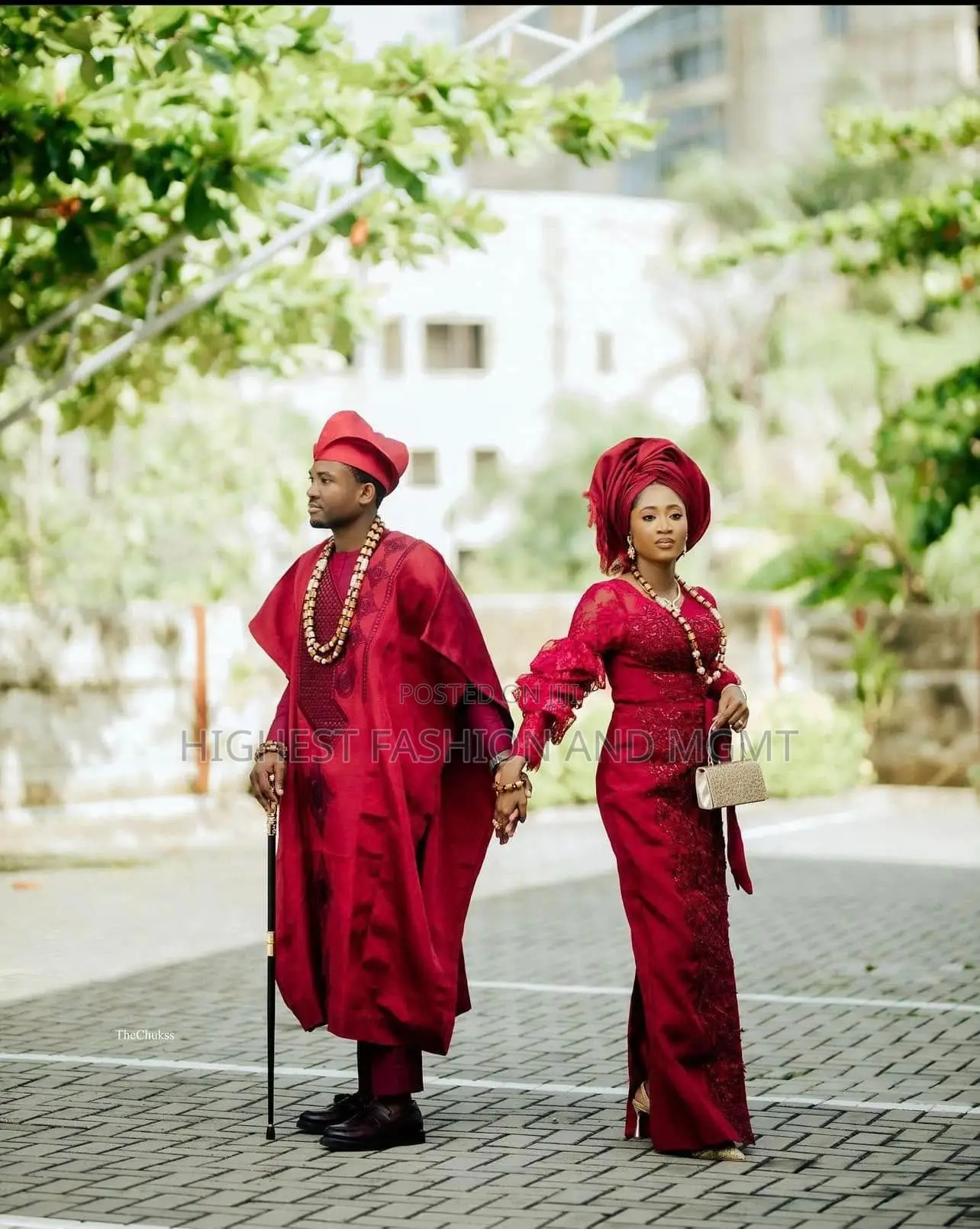 Cobalt Blue Appliqué Gown Agbada Outfit