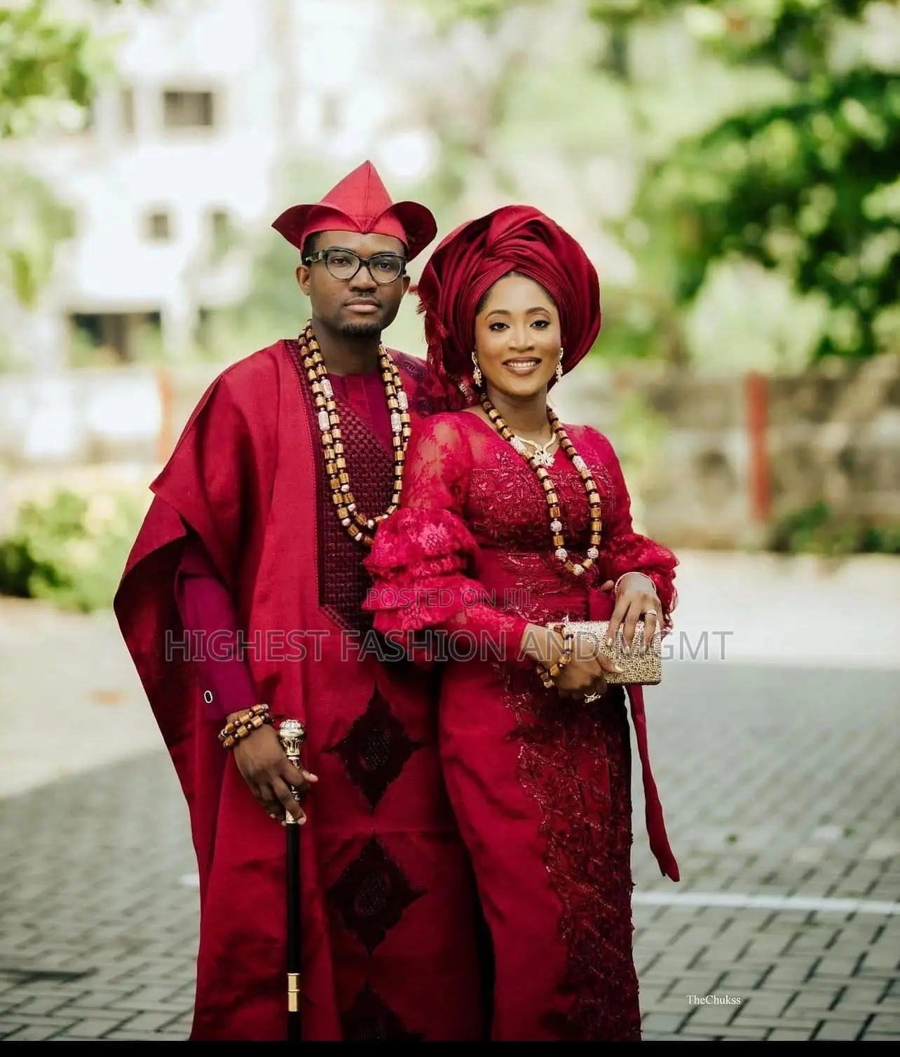 Cobalt Blue Appliqué Gown Agbada Outfit