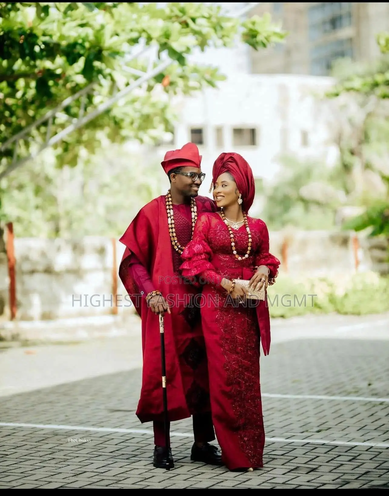 Cobalt Blue Appliqué Gown Agbada Outfit