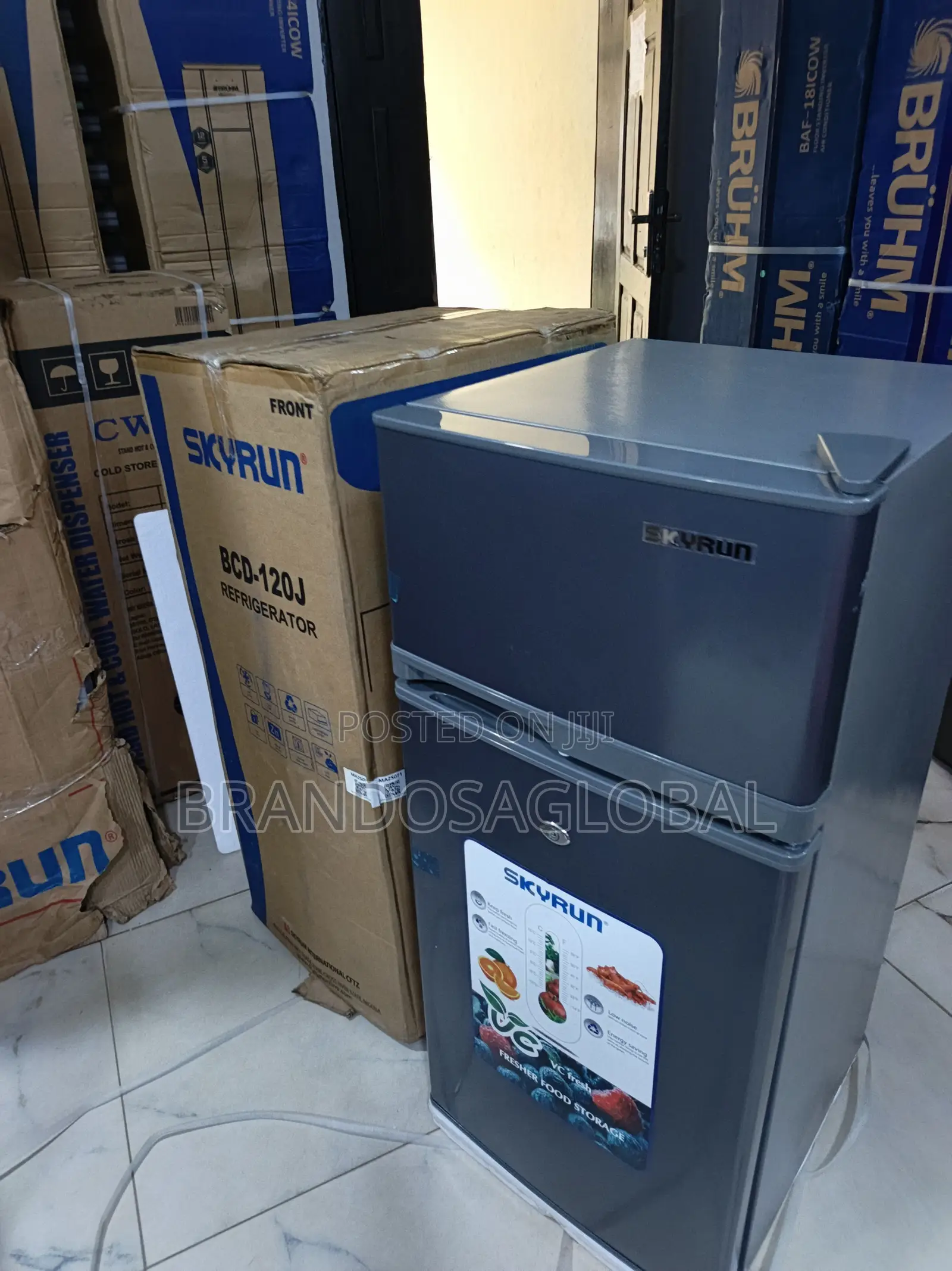 Skyrun BCD-120J Refrigerator – Modern Double Door Refrigerator