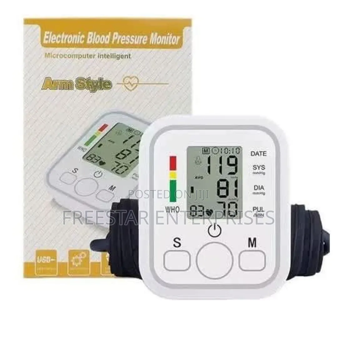 Arm BP Monitor. Electronic Blood Pressure Monitor.