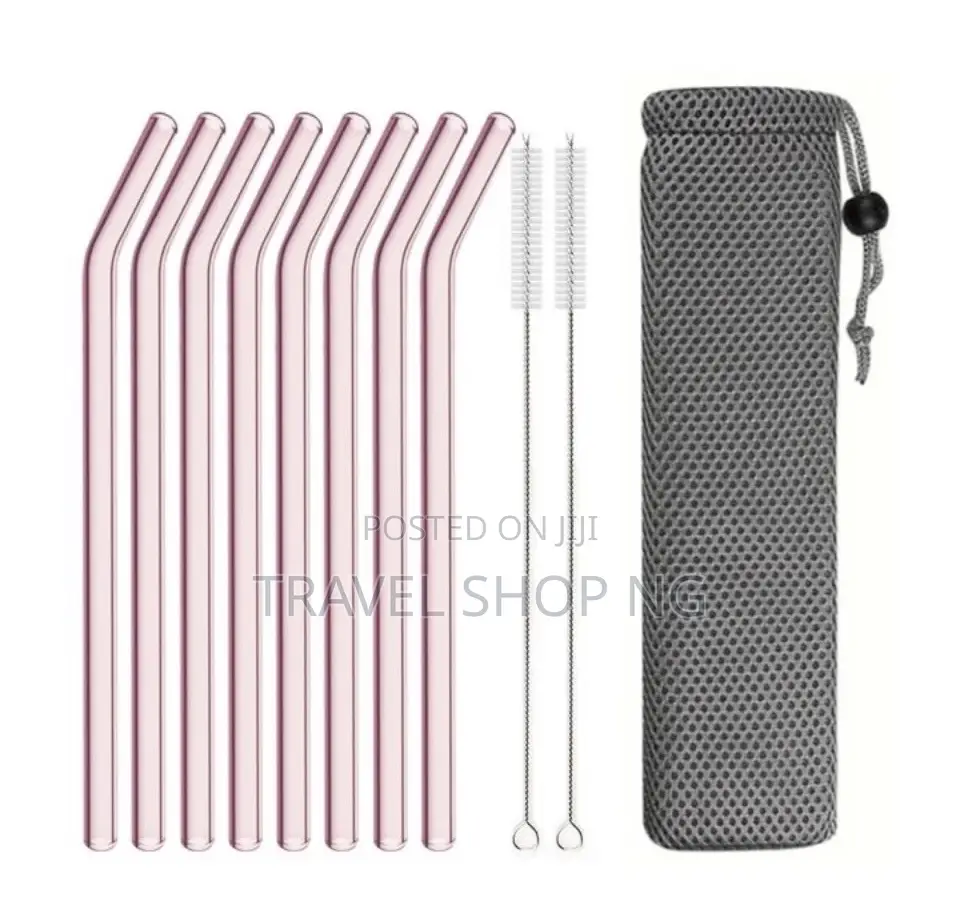 Reusable Glass Straw Set| Eco-Friendly, Heat-Resistant for Travel