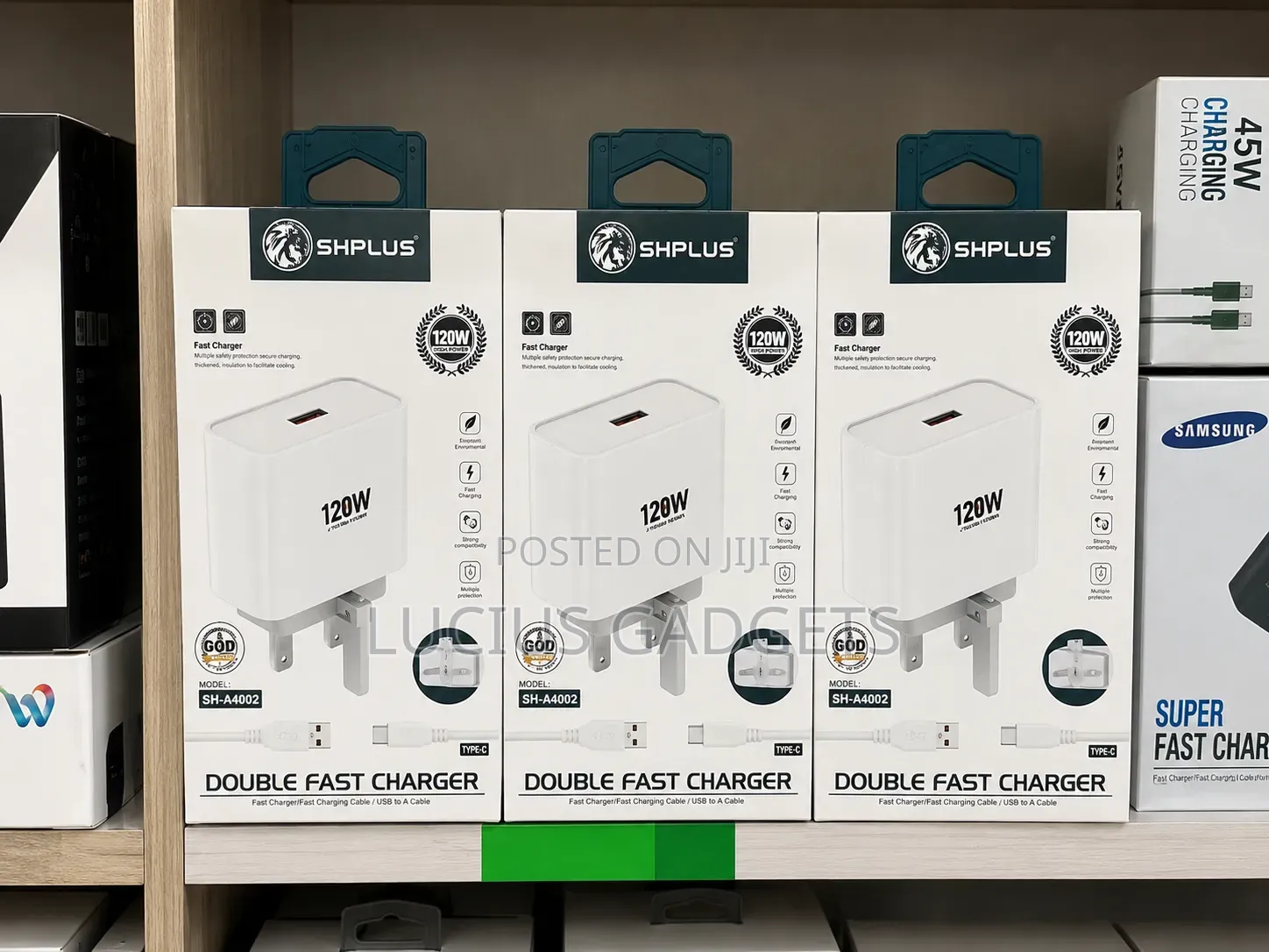 Shiplus Charger Sh-A4002 120w Double Fast Charger