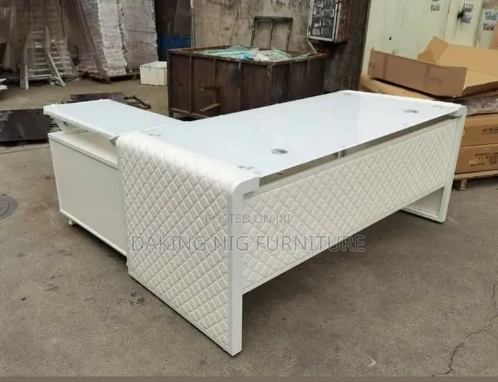 Glass Top Office Table 2mtrs