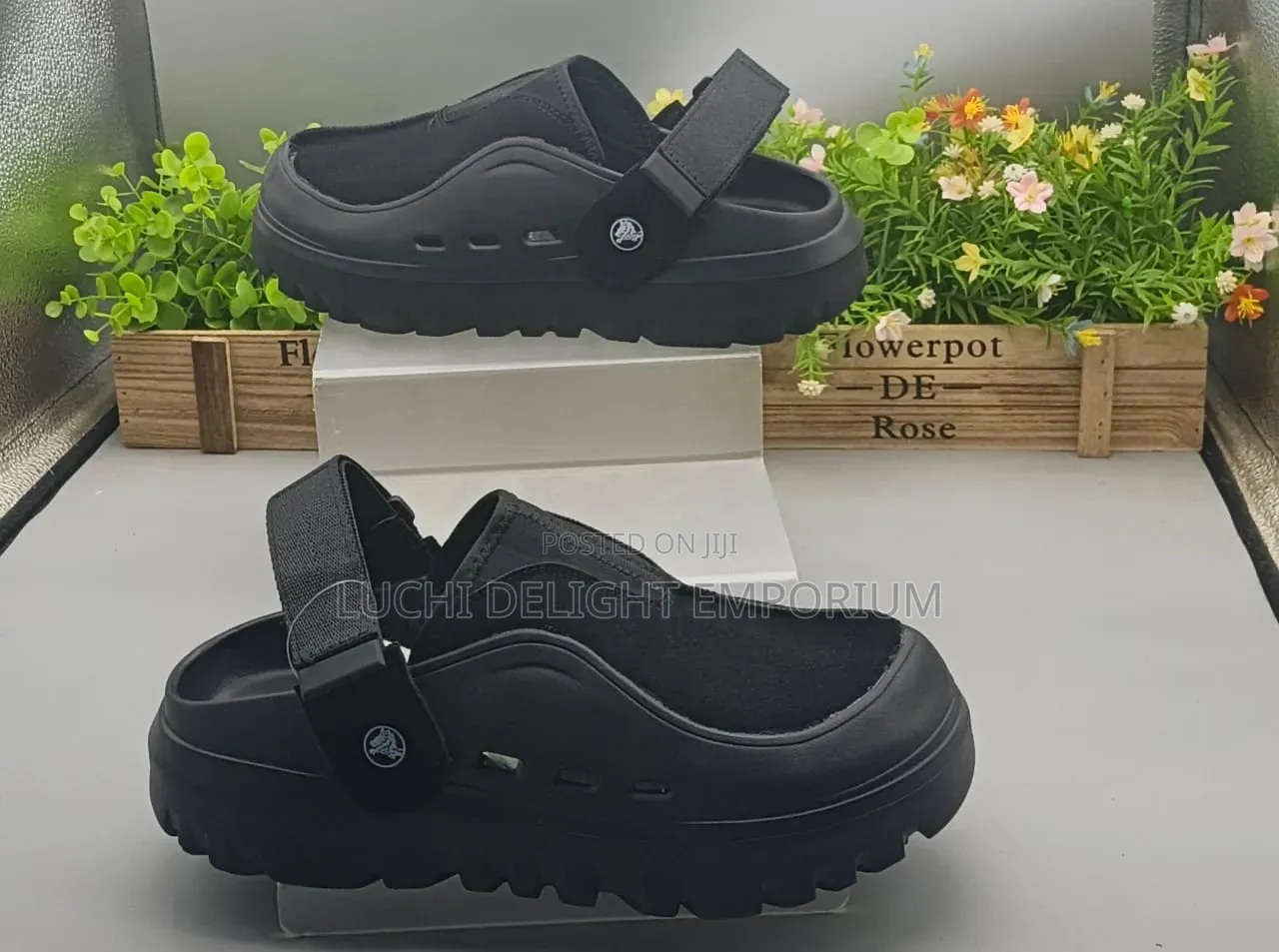 Step Into Comfort Style With Our Premium Crocs! -(Black Beige)