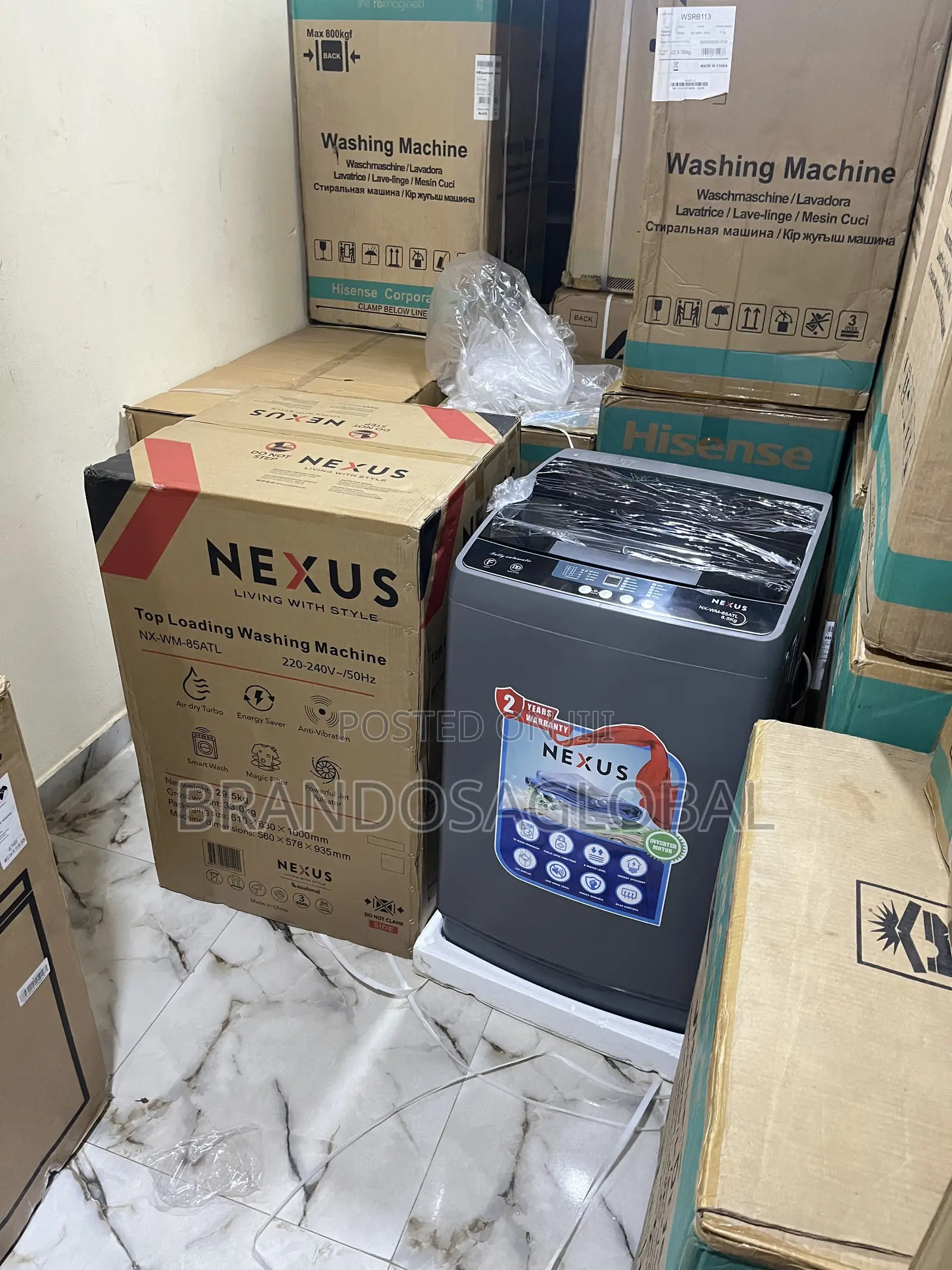 Nexus NX-WM-85ATTL 8.5KG Washing Machine – Top Load Automatic Washer