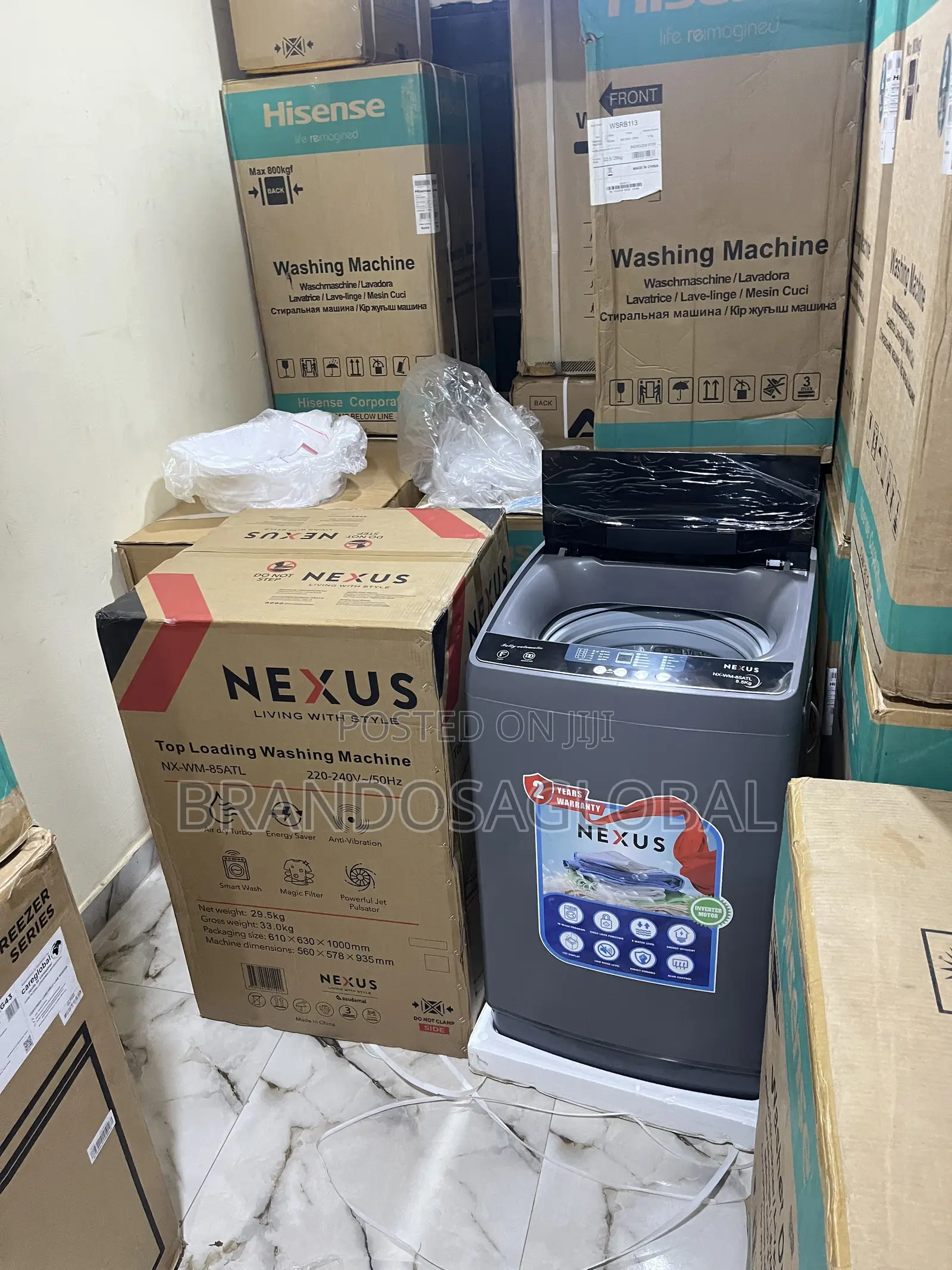 Nexus 8.5KG Fully Automatic Washing Machine – Top Loader Washer