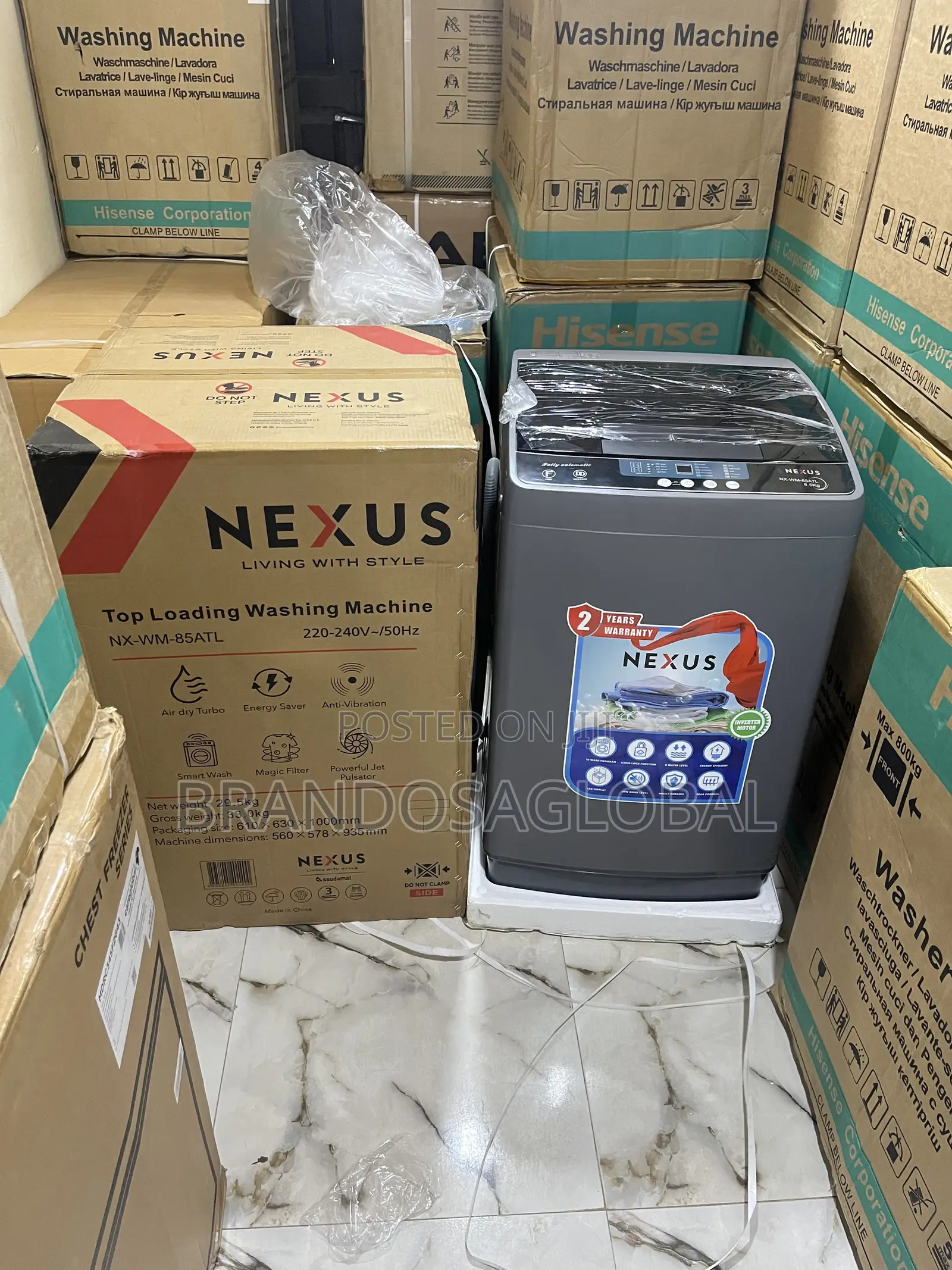 Nexus 8.5KG Top Load Washer – Smart Automatic Washing Machine