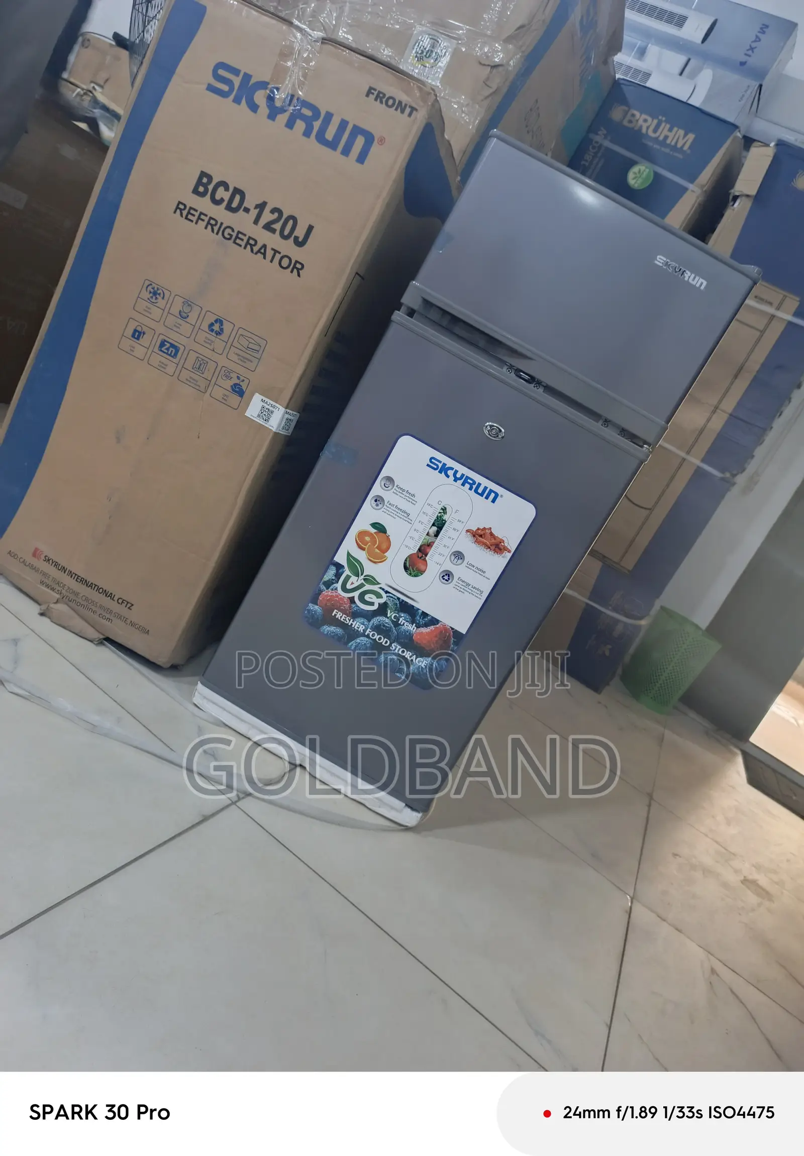 Skyrun BCD-120 120L Double Door Refrigerator