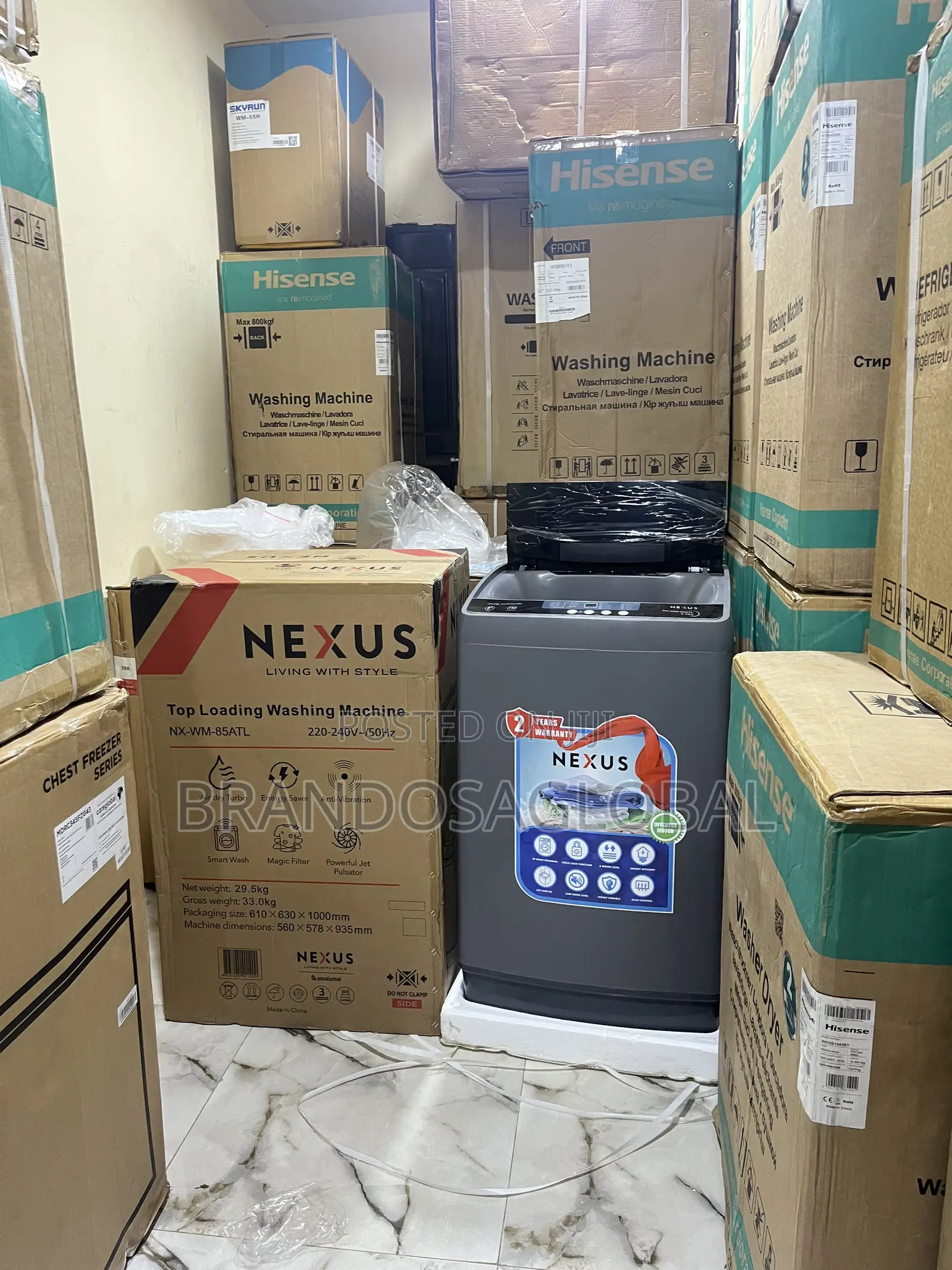 Nexus NX-WM-85ATTL Washing Machine – Low Noise Automatic Washer