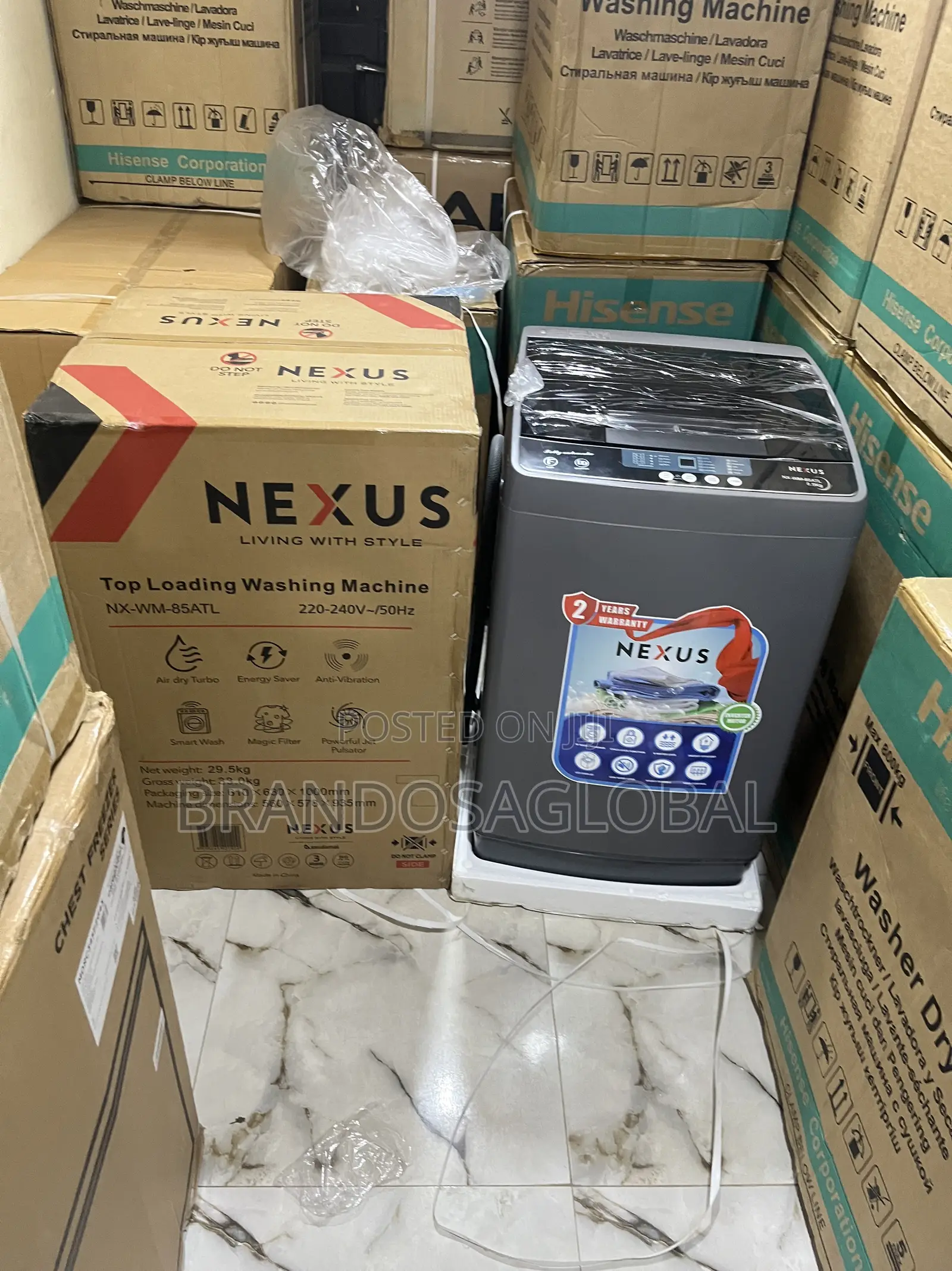 Nexus NX-WM-85ATTL Washing Machine – Low Noise Automatic Washer