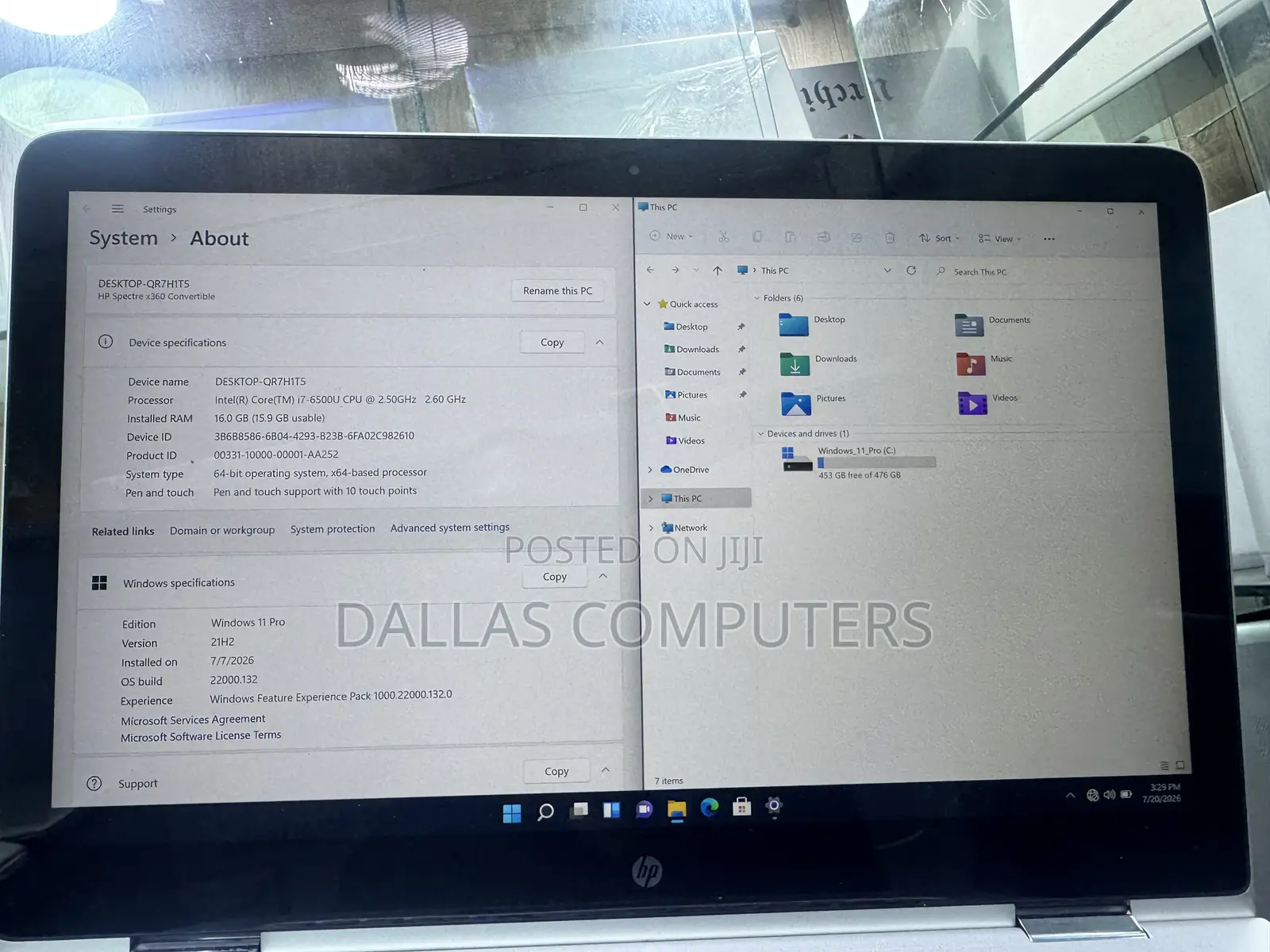 Laptop HP Spectre X360 16GB Intel Core i7 SSD 512GB