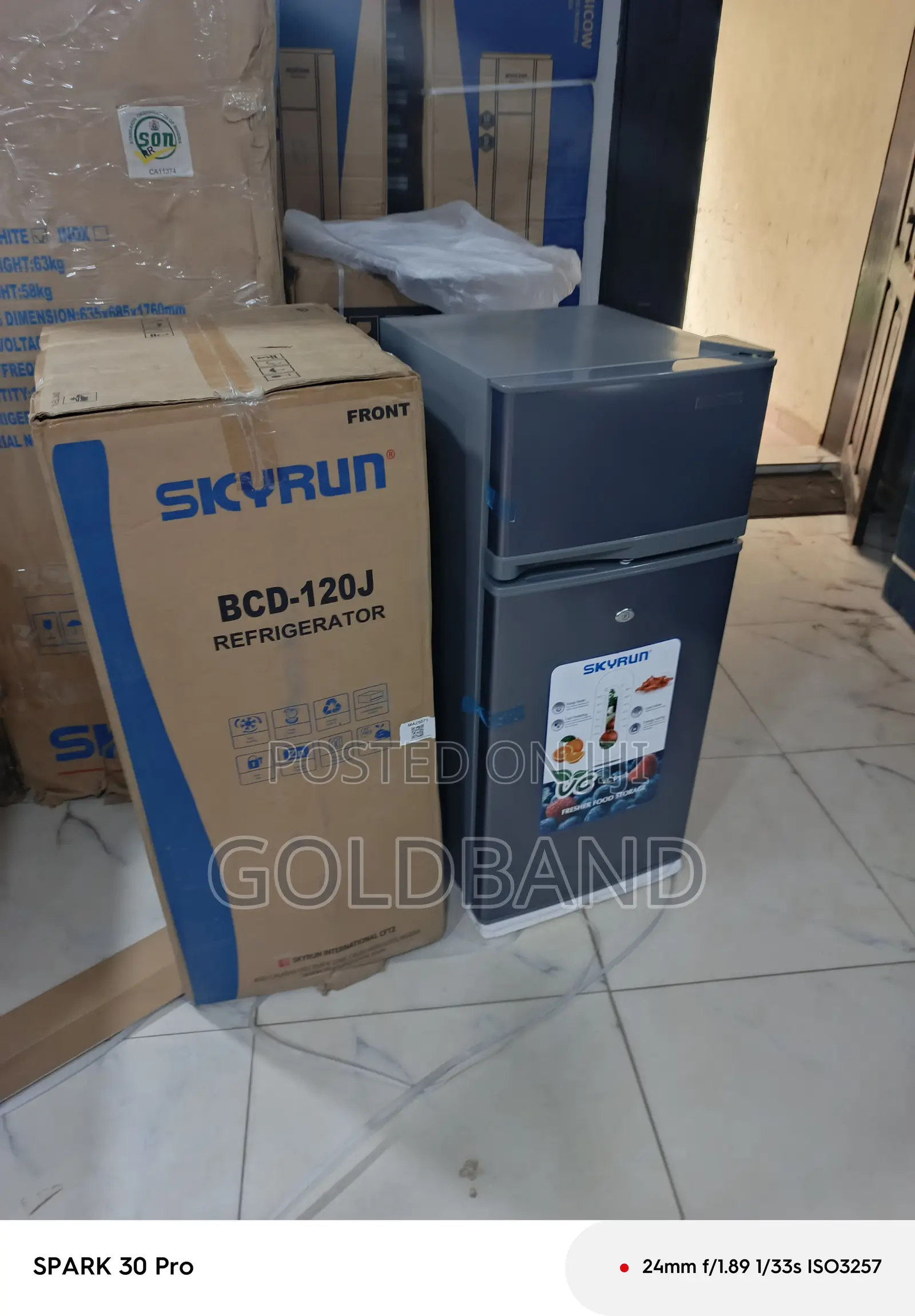 Skyrun BCD-120 120L Efficient Double Door Fridge