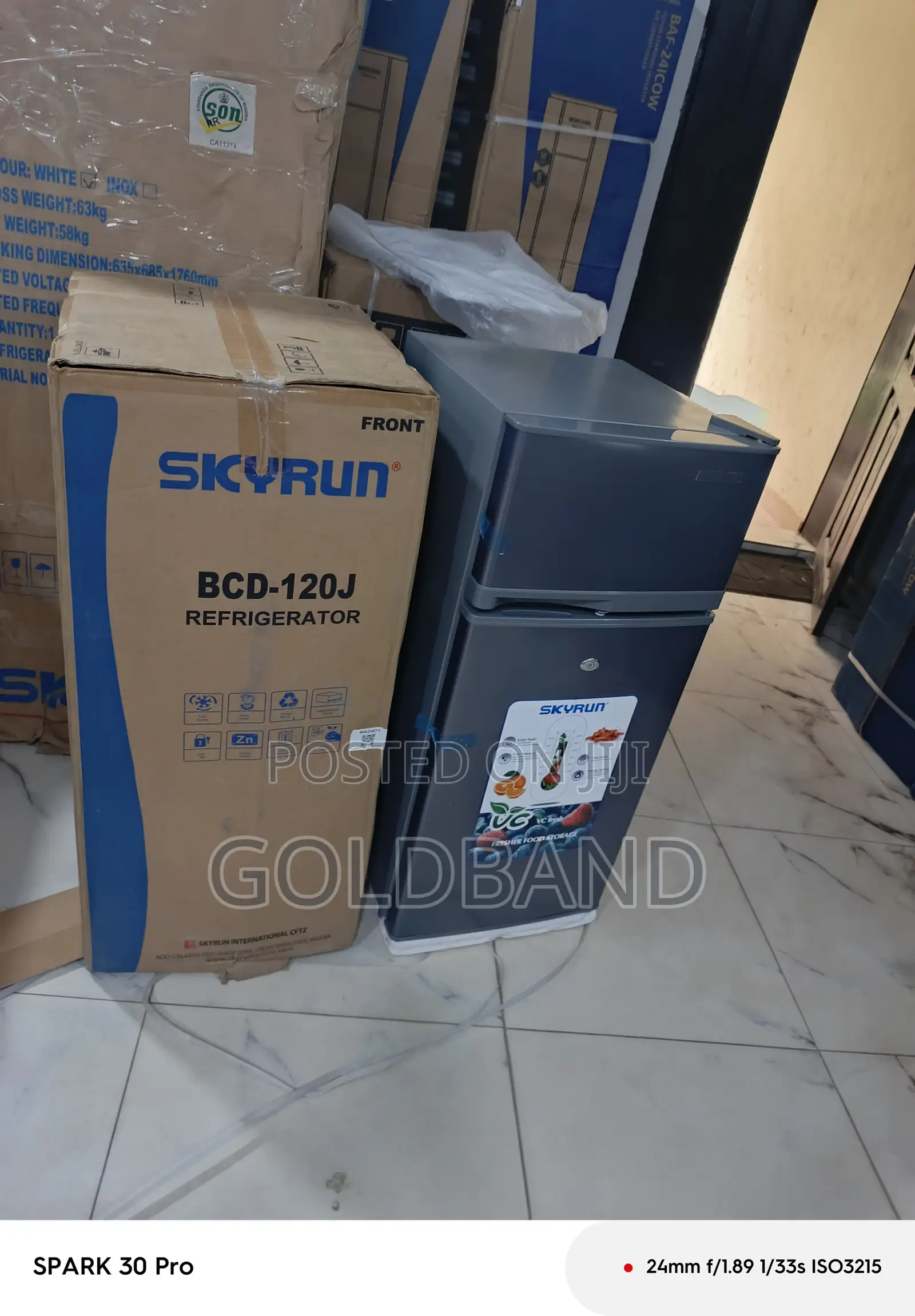 Skyrun BCD-120 120L Efficient Double Door Fridge