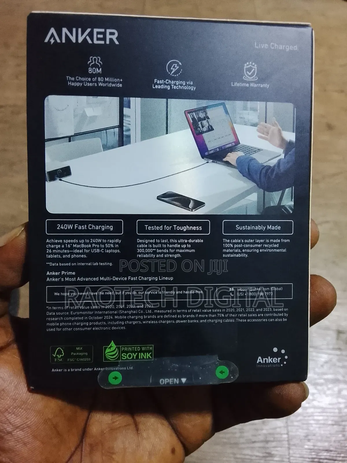 Ultra Durable and Fast Charging Cable 240W
