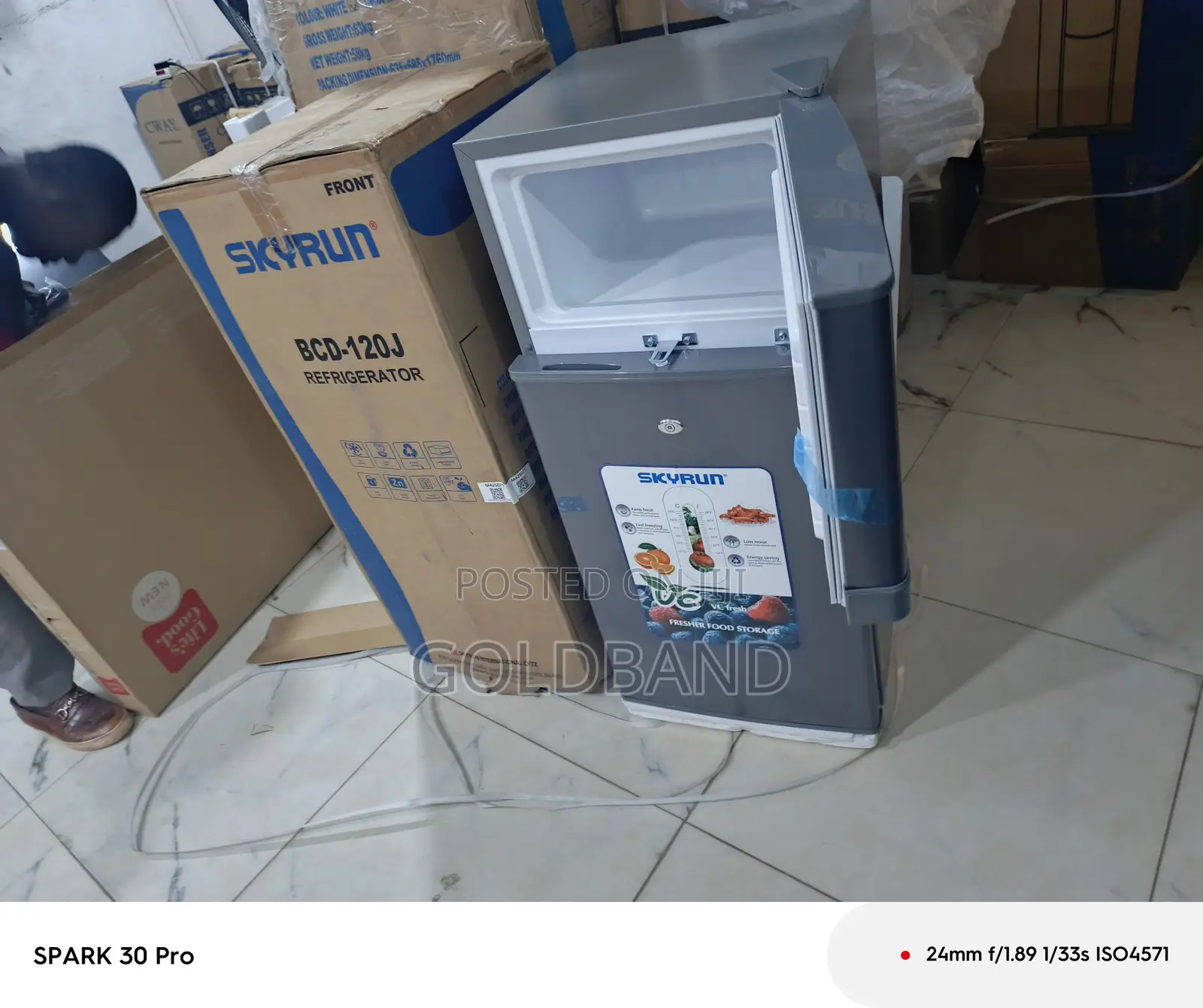 Skyrun BCD-120 120L Premium Double Door Fridge