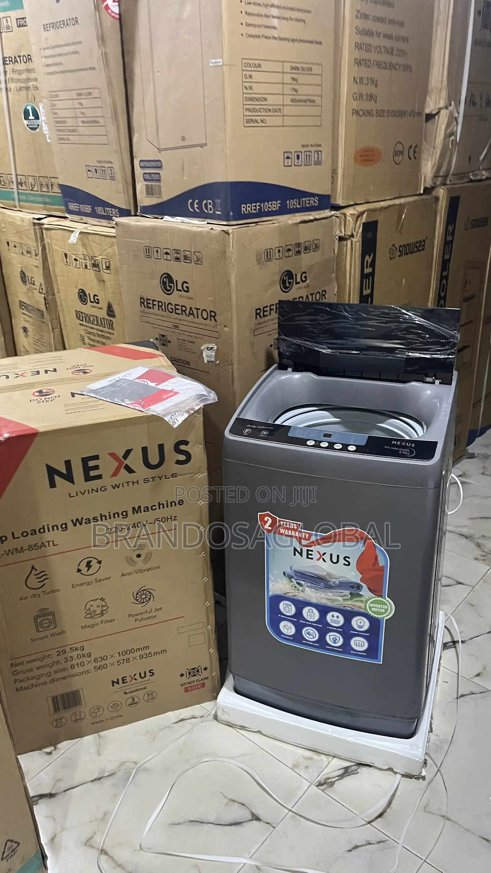Nexus NX-WM-85ATTL Automatic Washer – Powerful Drum Washing Machine