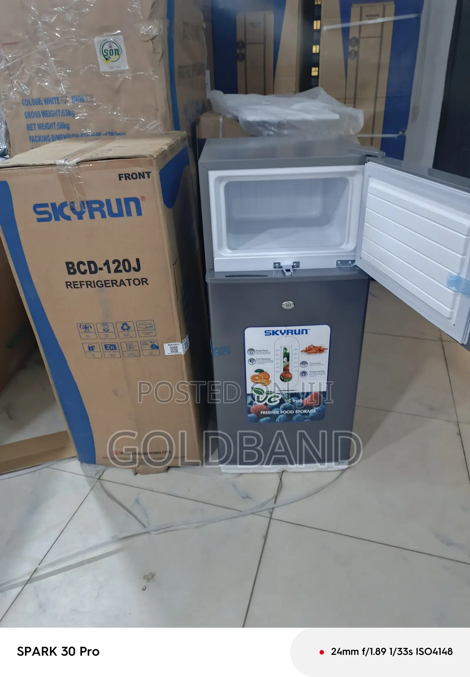 Skyrun BCD-120 120L Compact Double Door Refrigerator
