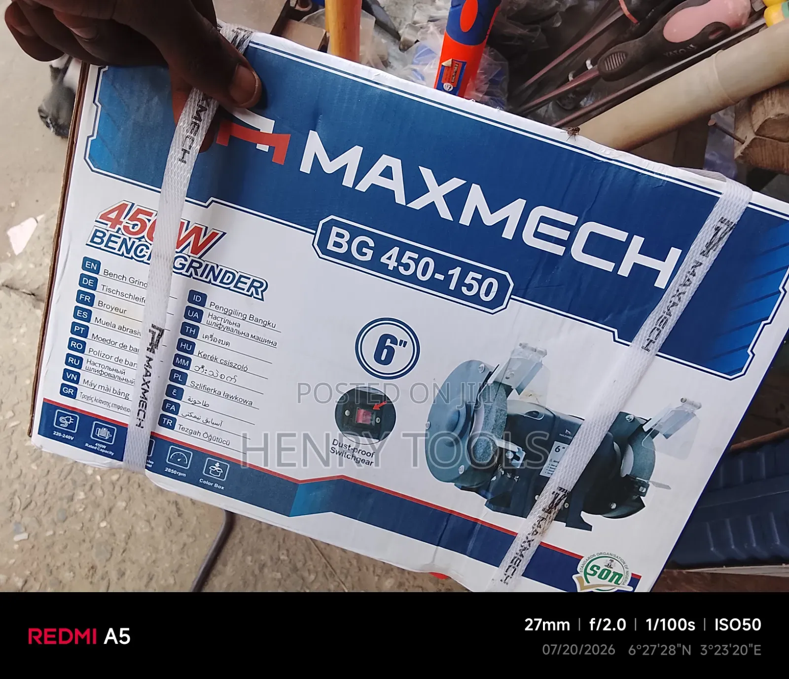 Bench Grinder MAXMECH Product 6"