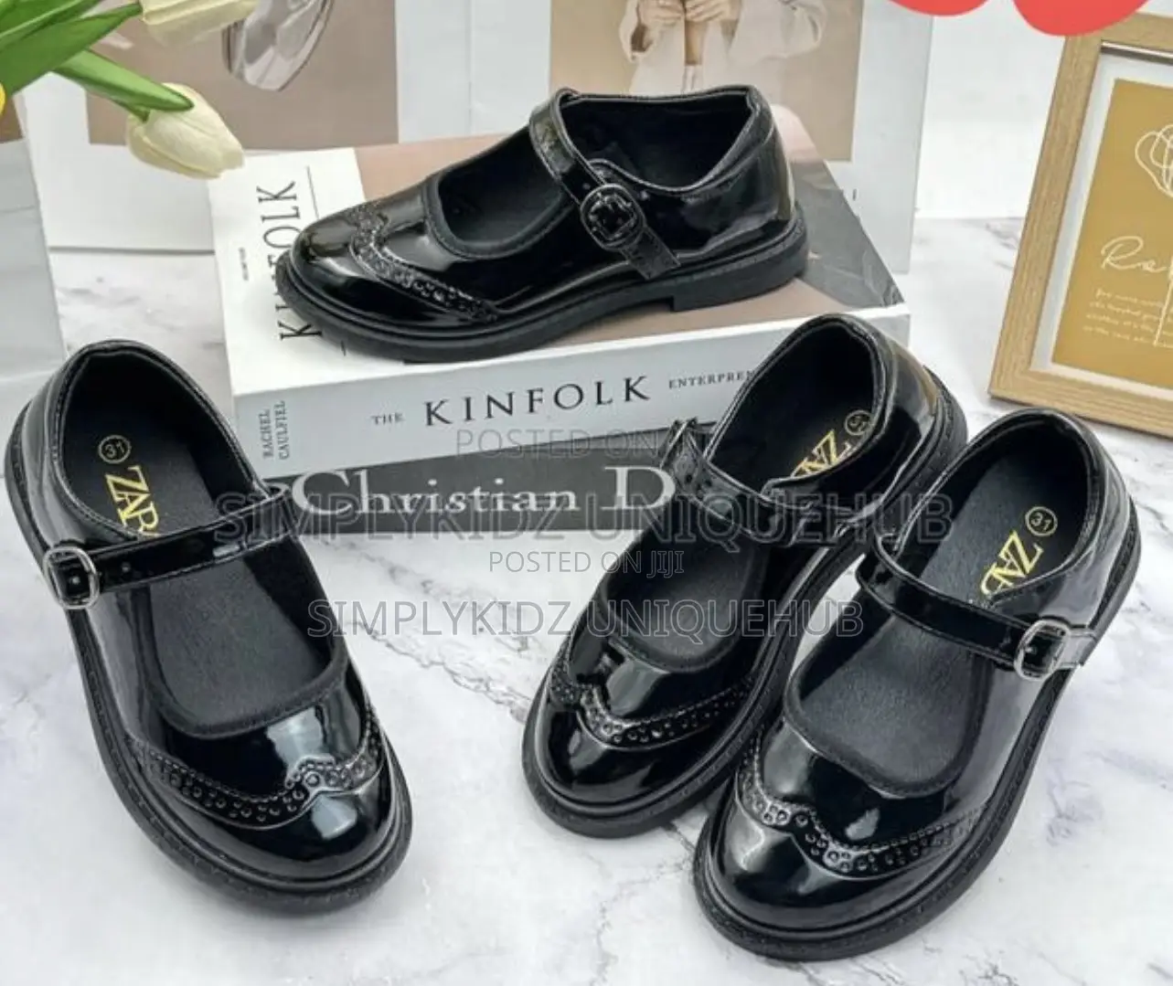 Girls Patent School Shoe