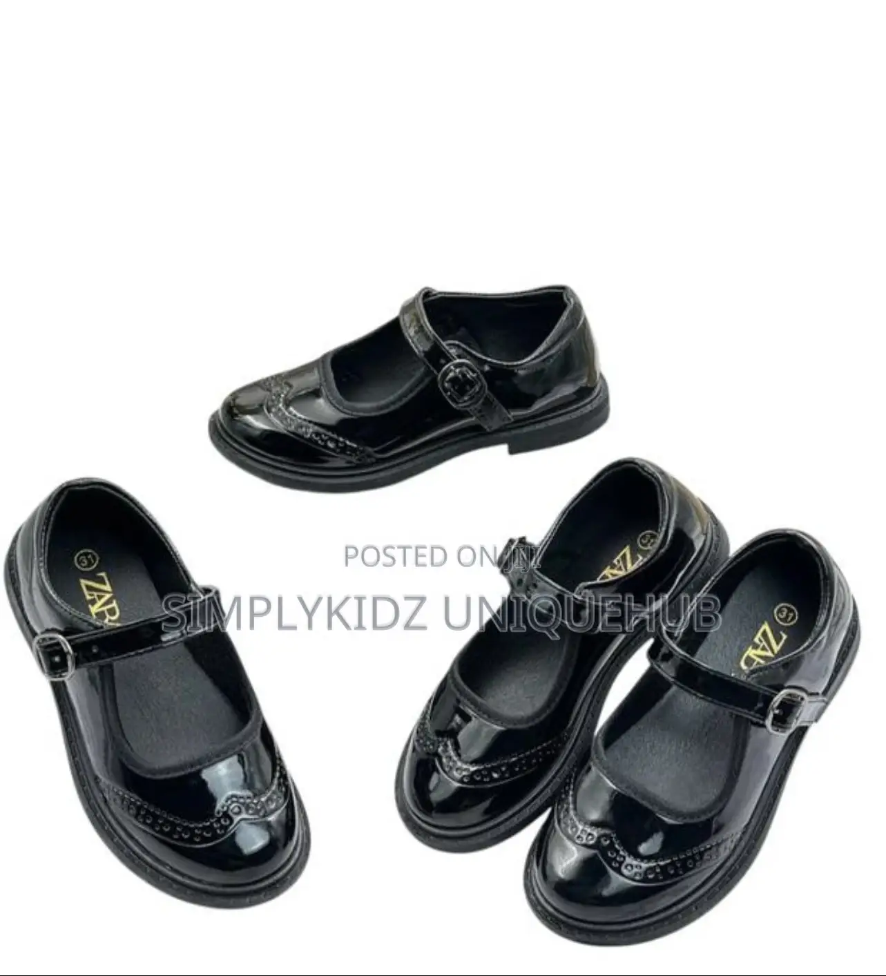 Girls Patent School Shoe