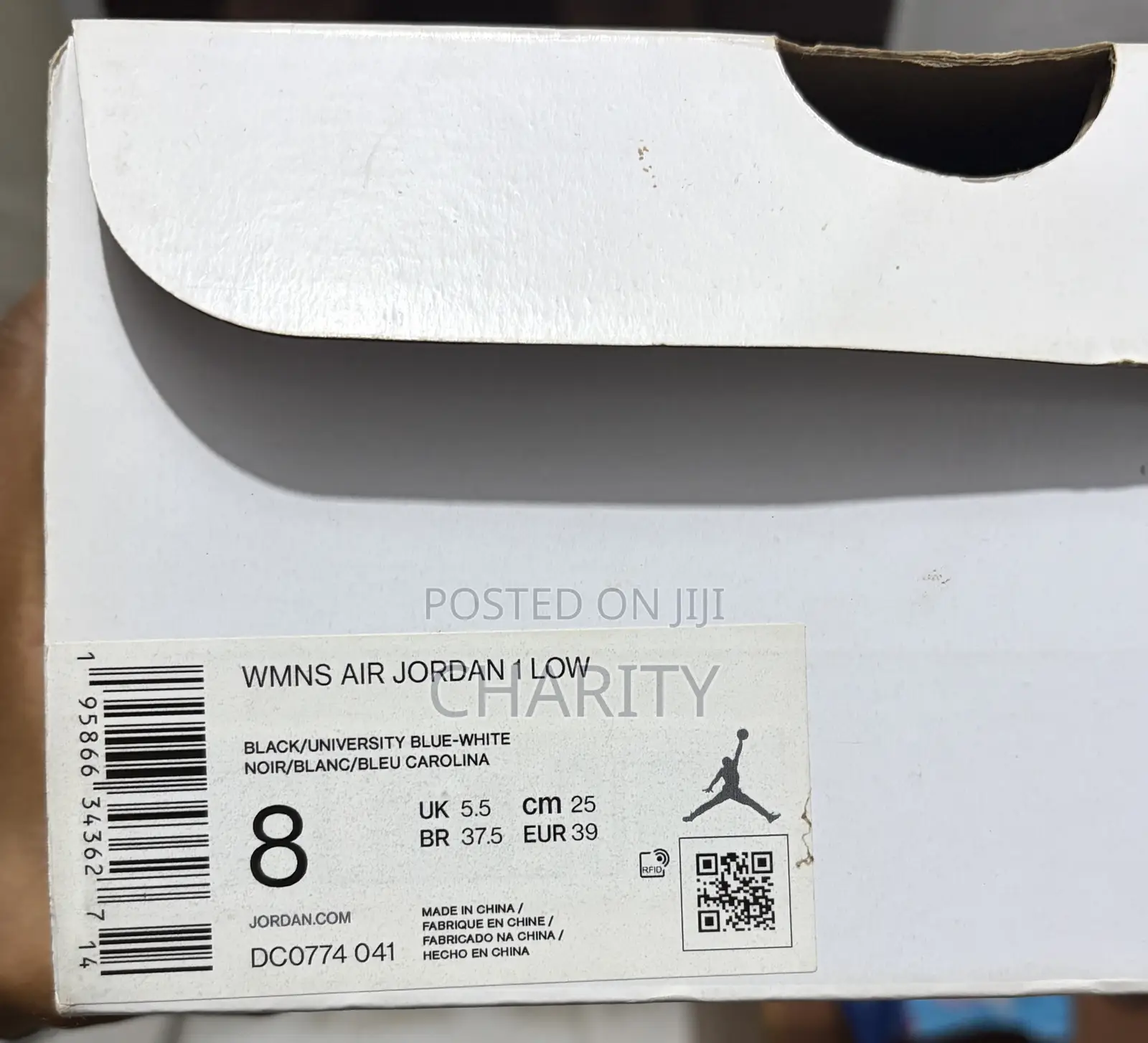 Authentic Nike Air Jordan 1 Low Black/University Blue EU 39