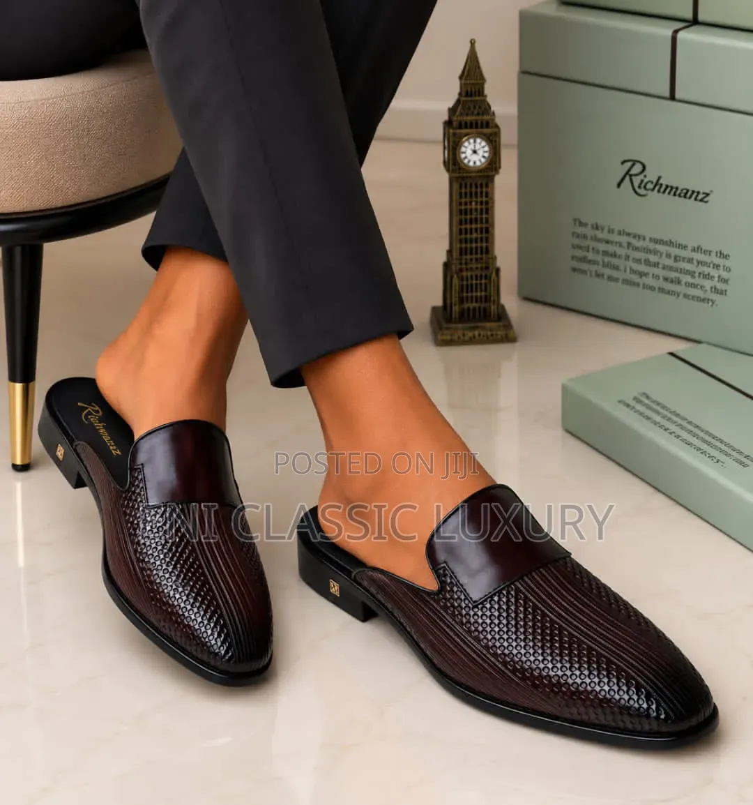 Richwanaz Luxury Men's Half Shoes Well Branded Package