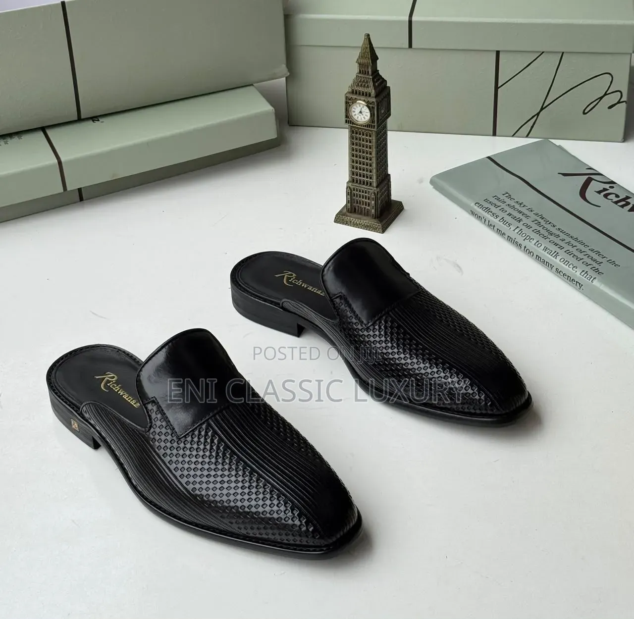 Richwanaz Luxury Men's Half Shoes Well Branded Package
