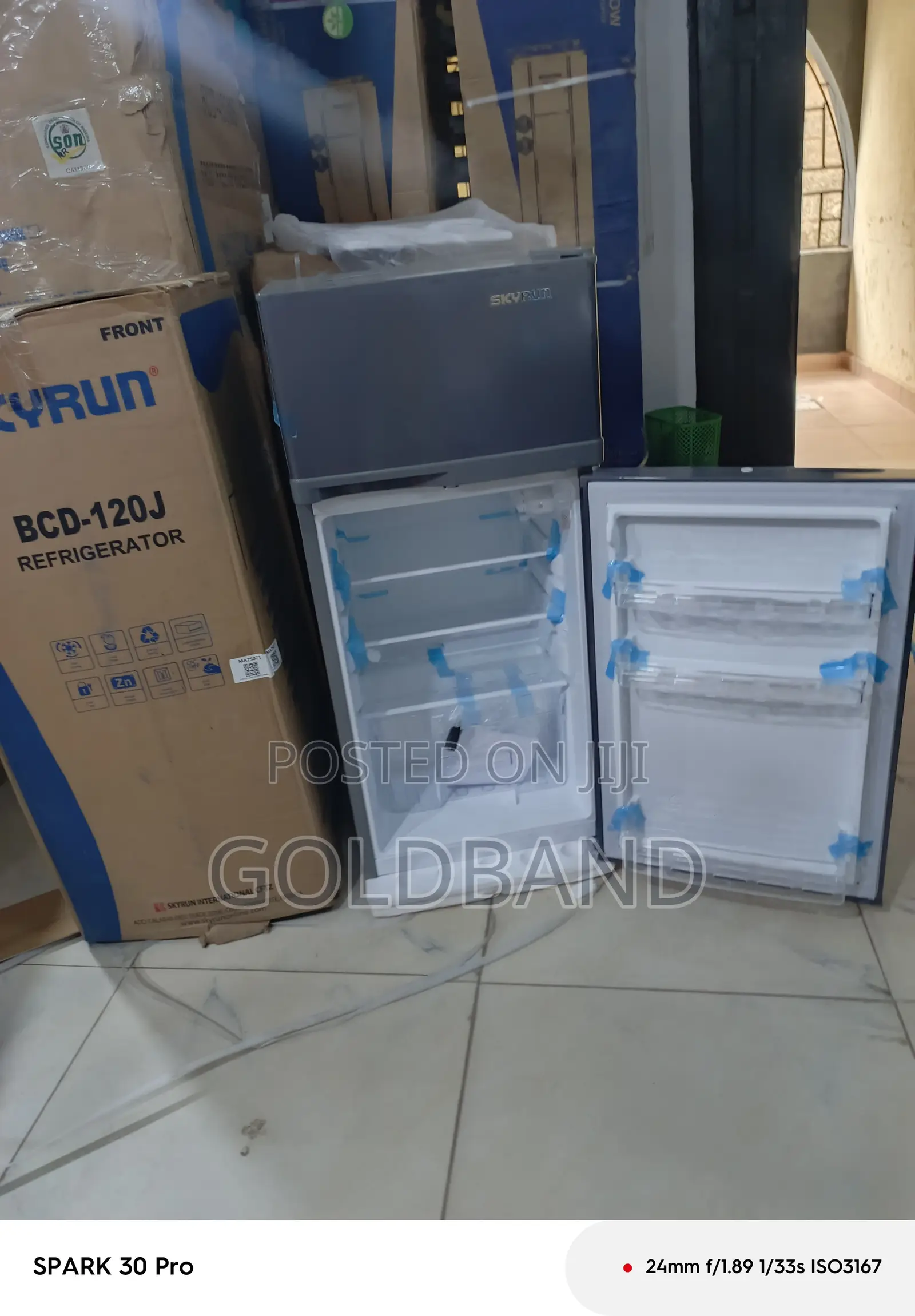 Skyrun BCD-120 120L Double Door Freezer Fridge