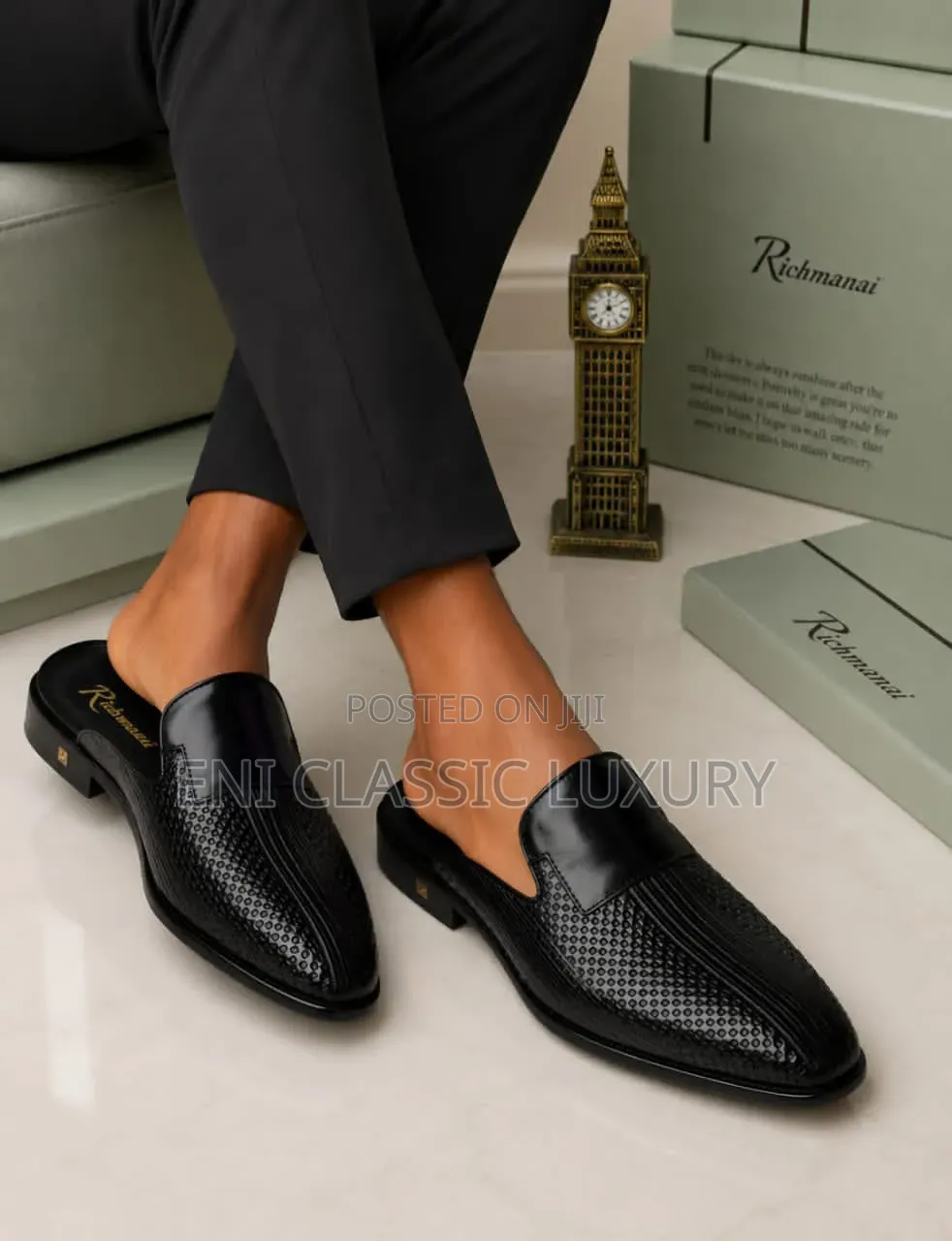 Richwanaz Luxury Men's Half Shoes Well Branded Package