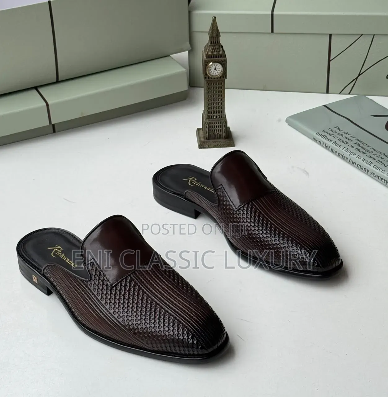 Richwanaz Luxury Men's Half Shoes Well Branded Package