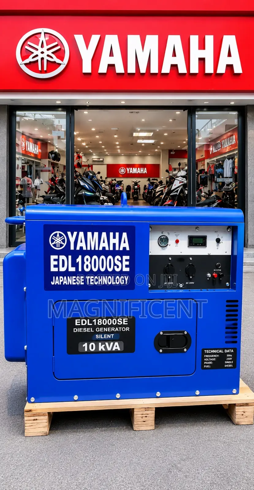 Original 15 Kva Yamaha 100% Copper Coil Diesel Generator Soundproof