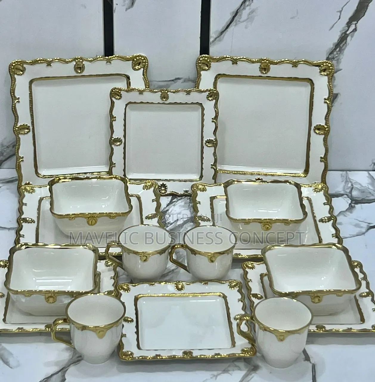 White Designer Breakable Set of Plates