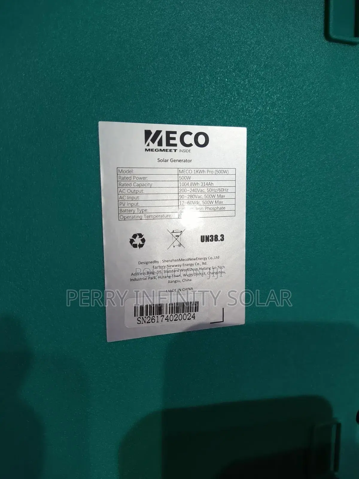 MECO 1kWh Pro Solar Generator | 500W Pure Sine Wave | LiFePO4 Battery