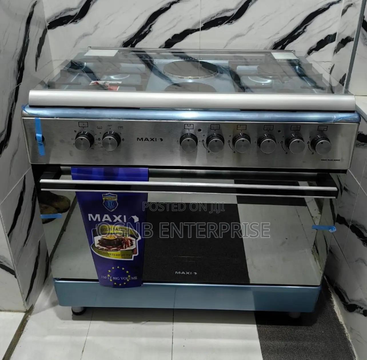 Maxi 4 Gas Burner + 2 Electric Standing Auto Ignition Cooker