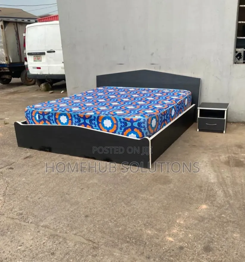 6 by 6 Bedframe,side Drawer and 14inches New Mattress