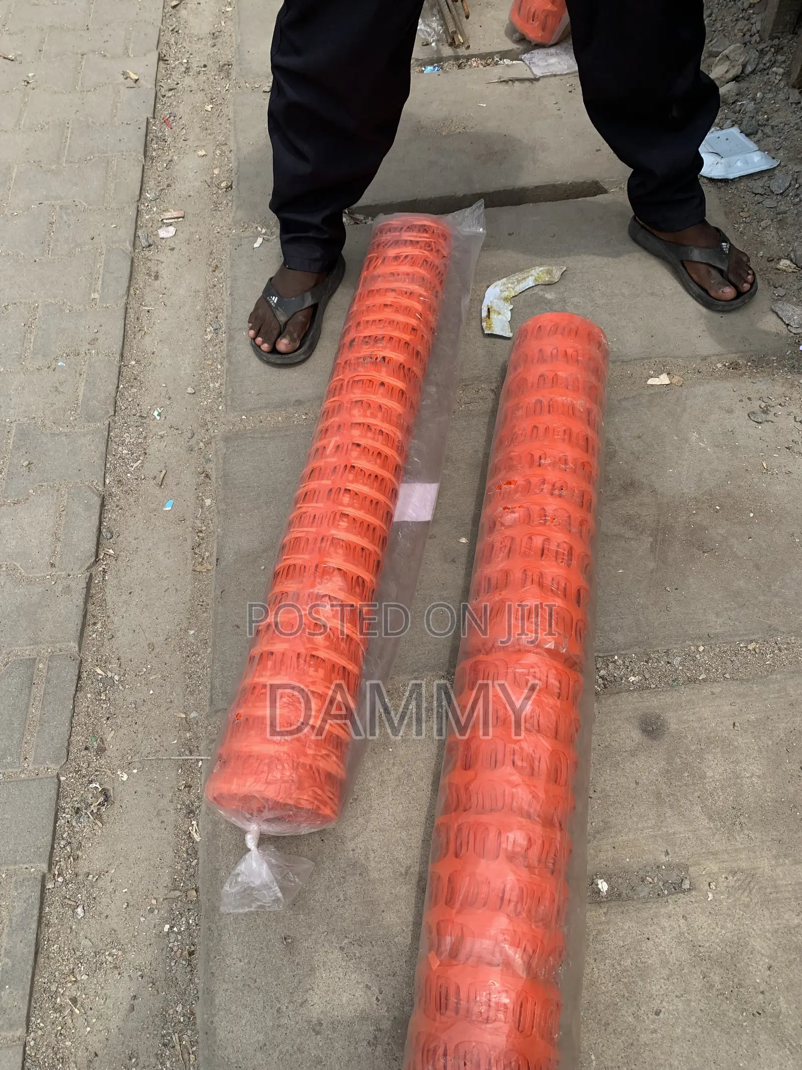 50-Meter Roll of Orange Safety Barrier Net
