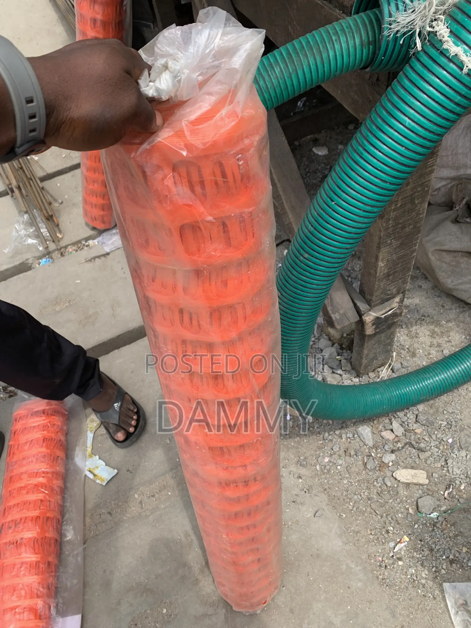 50-Meter Roll of Orange Safety Barrier Net