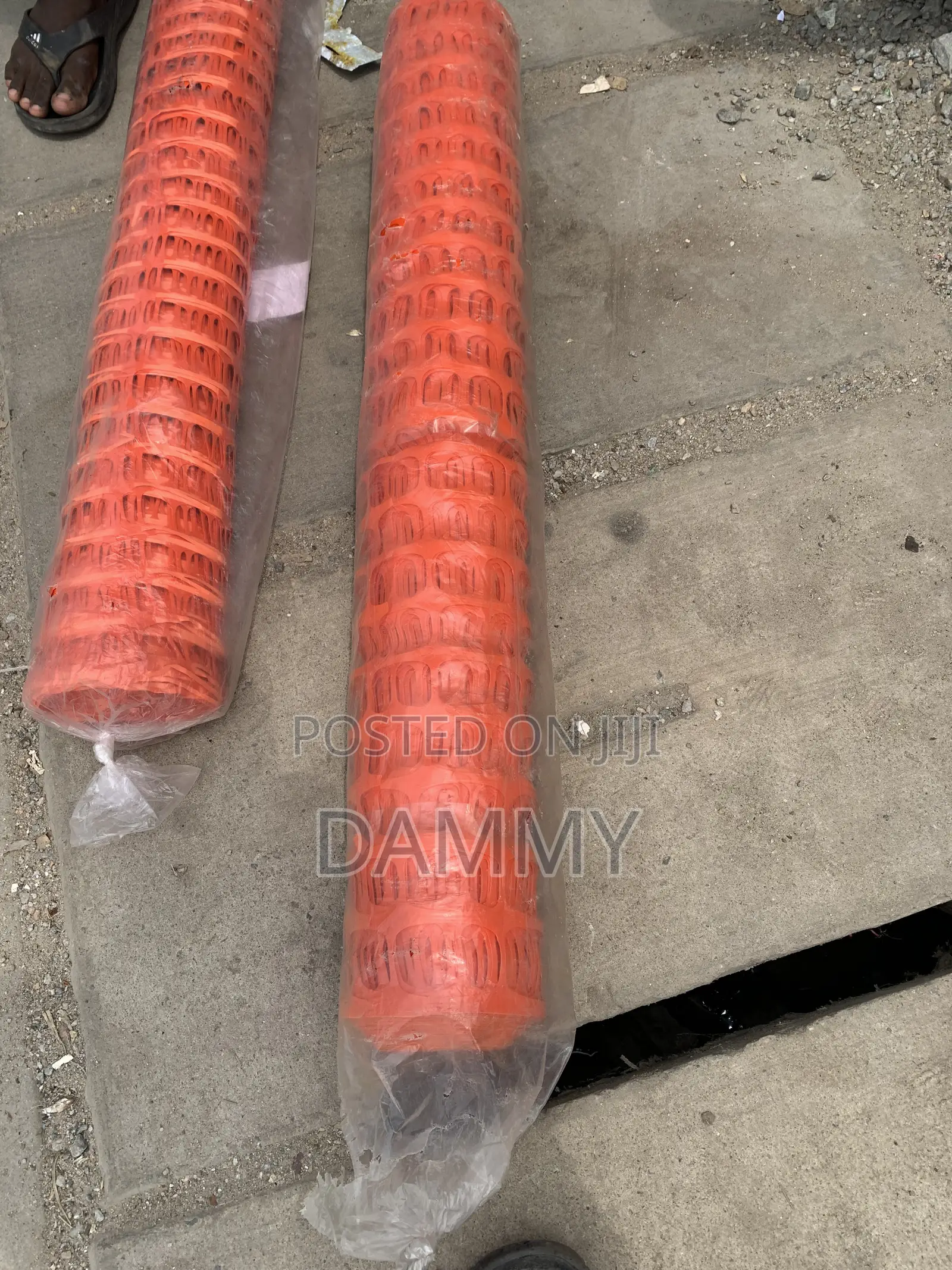 50-Meter Roll of Orange Safety Barrier Net