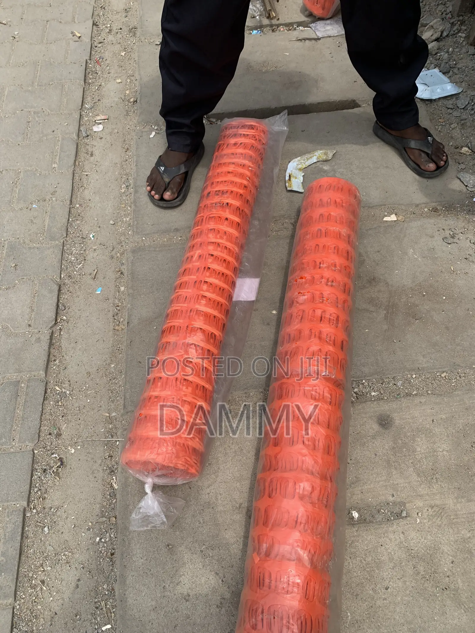 50-Meter Roll of Orange Safety Barrier Net