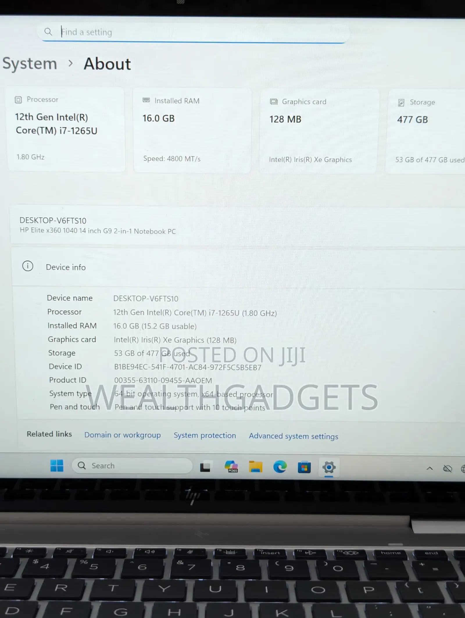 Laptop HP EliteBook x360 1040 G9 16GB Intel Core i7 SSD 512GB