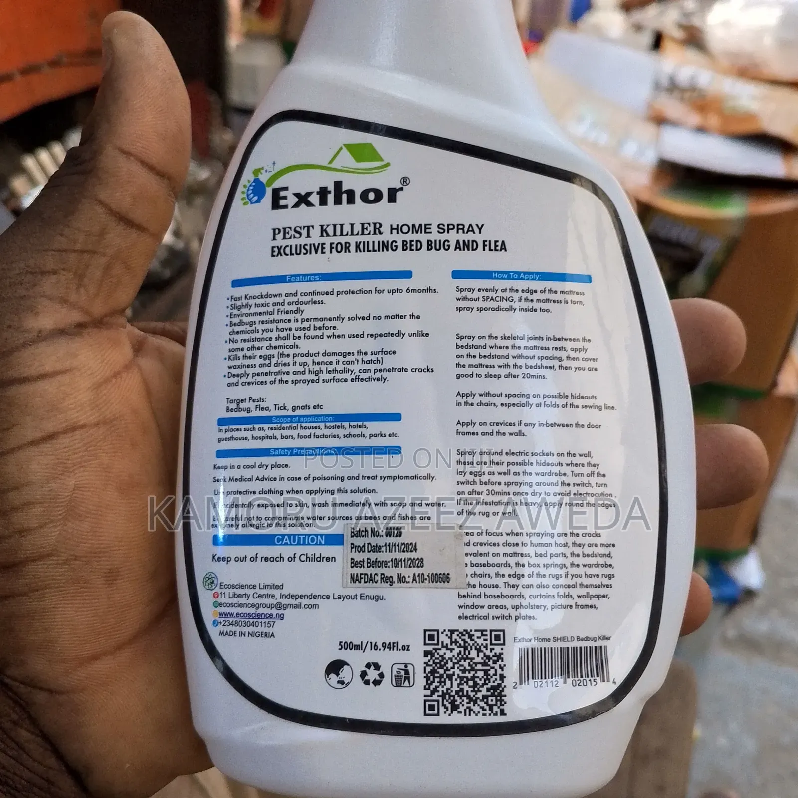 Exthor Home Shield Bed Bugs 100%Effective