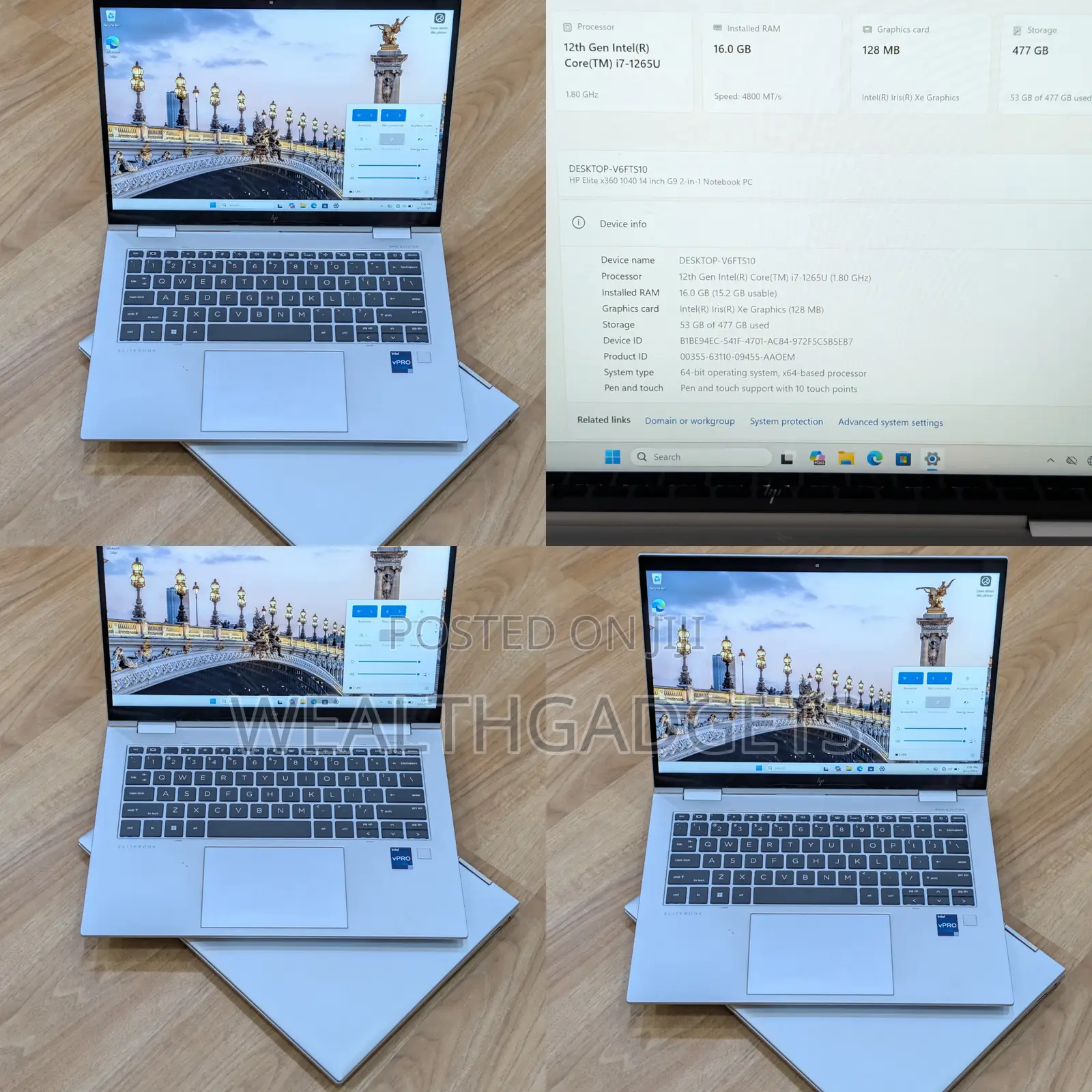 Laptop HP EliteBook x360 1040 G9 16GB Intel Core i7 SSD 512GB