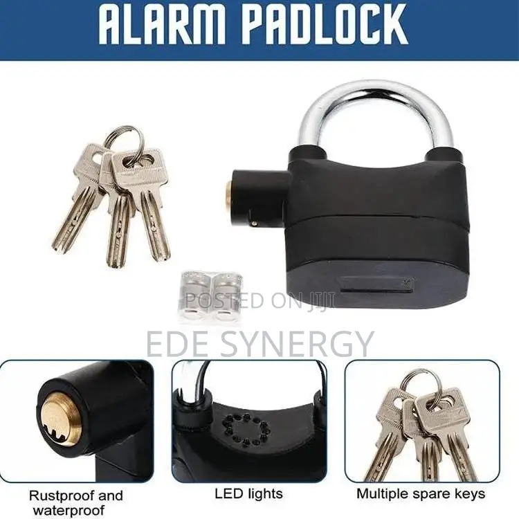Waterproof Alarm Padlock With Anti-Theft Siren