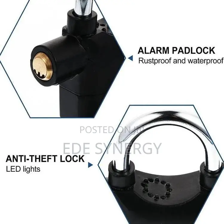 Waterproof Alarm Padlock With Anti-Theft Siren