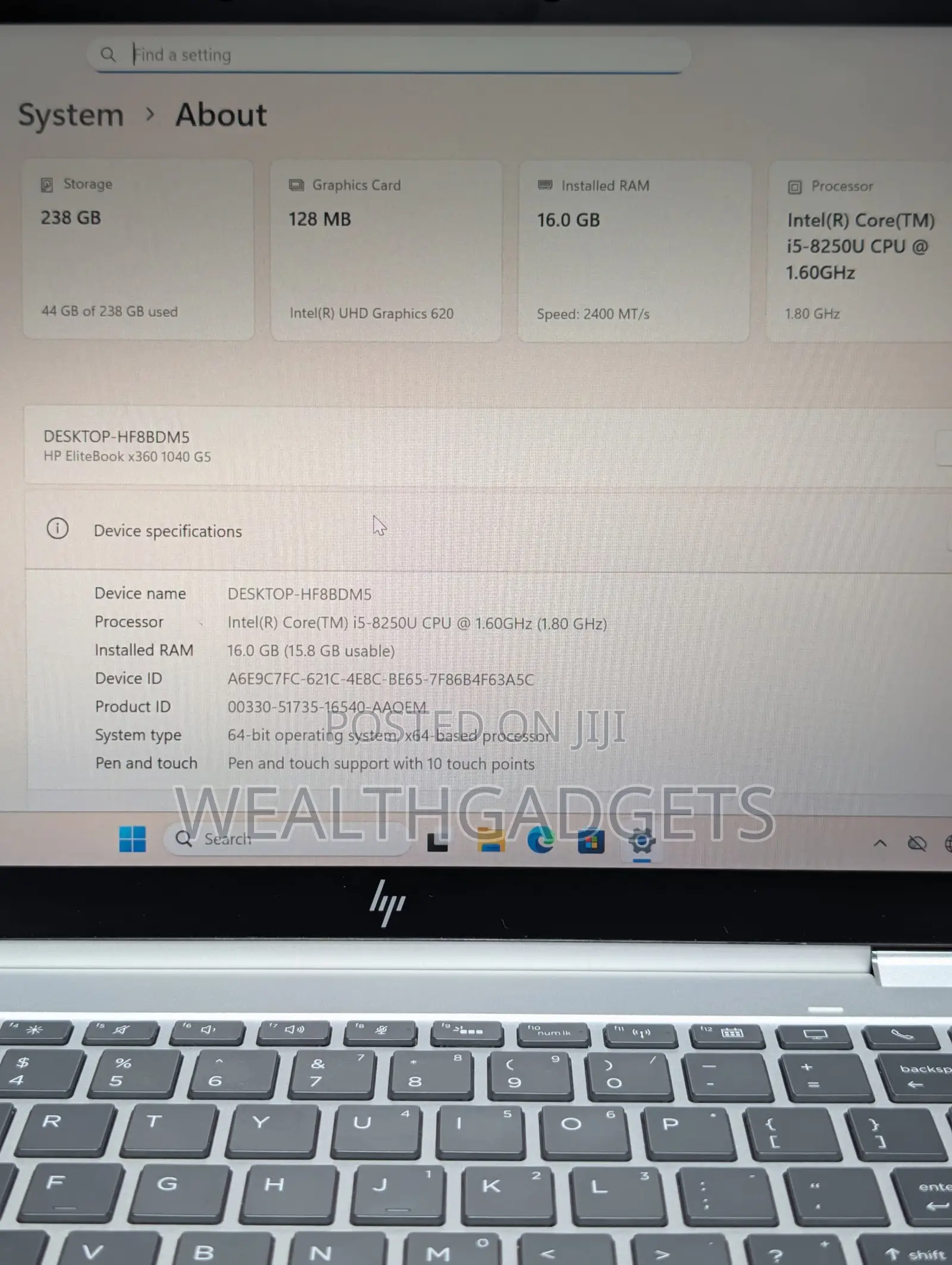 Laptop HP EliteBook x360 1040 G5 16GB Intel Core i5 SSD 256GB