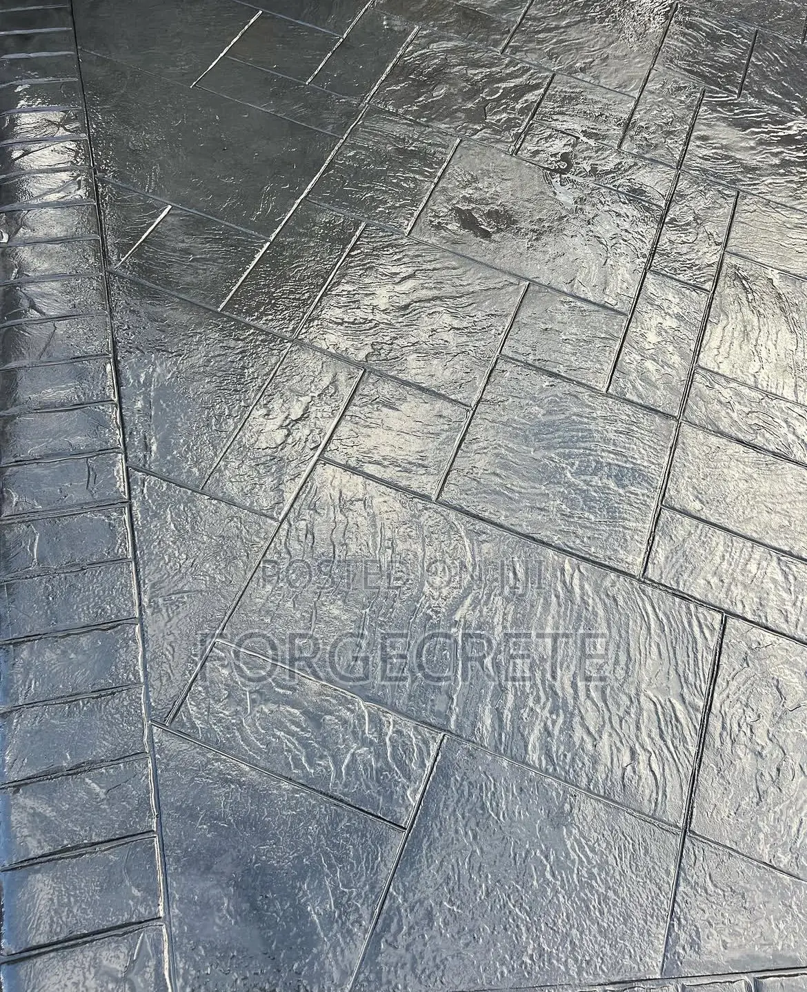 Stamp Floor , Big Ashler , Color Hardener , Polish