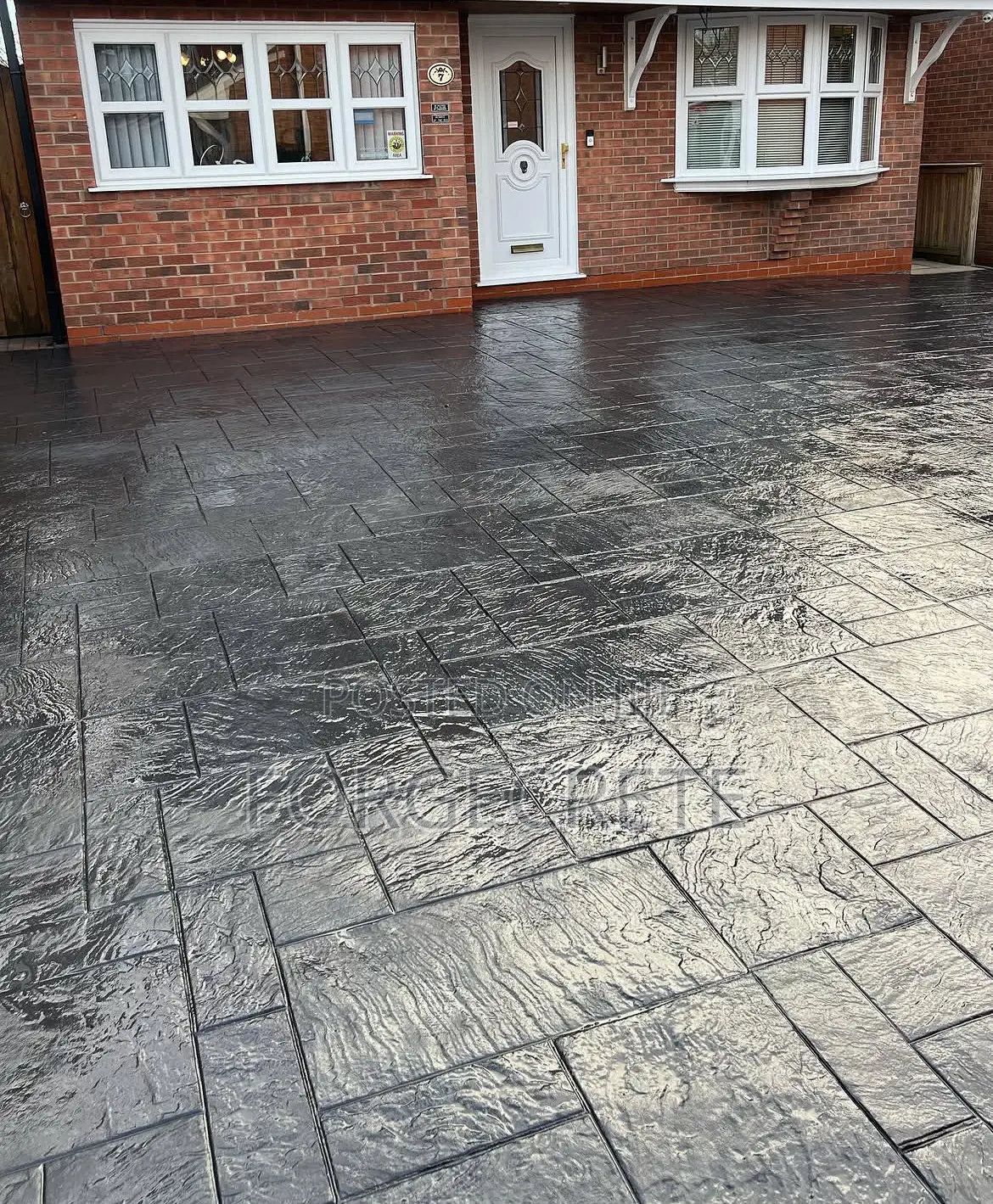 Stamp Floor , Big Ashler , Color Hardener , Polish