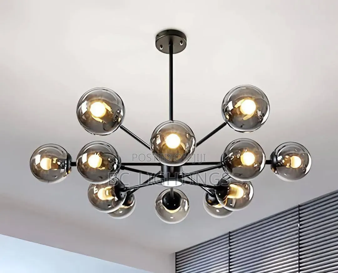 Nordic Chandelier Glass Globe Light for Living Room