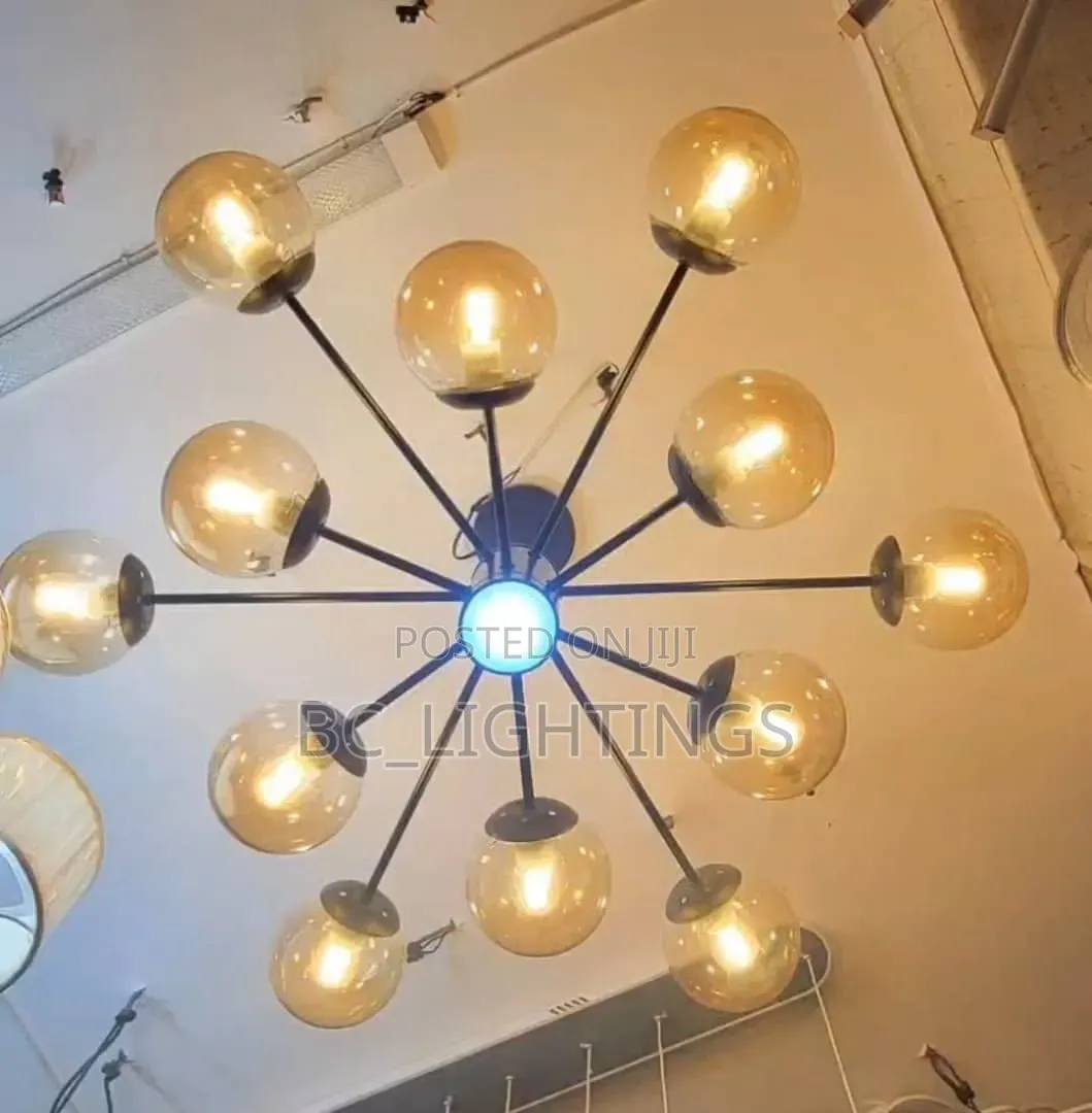 Nordic Chandelier Glass Globe Light for Living Room